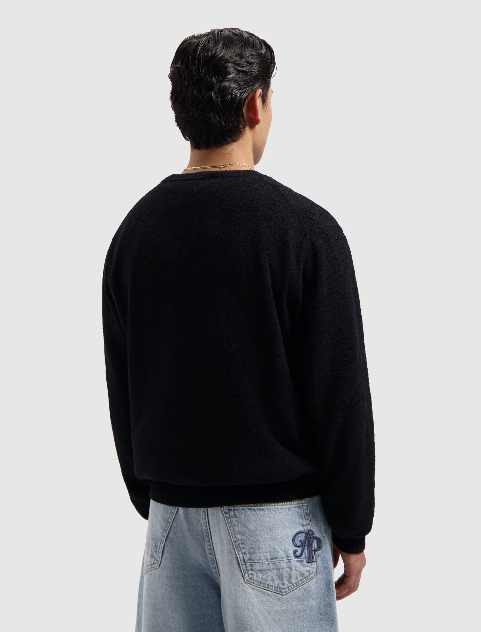 Bouclé Knit Sweater | Black