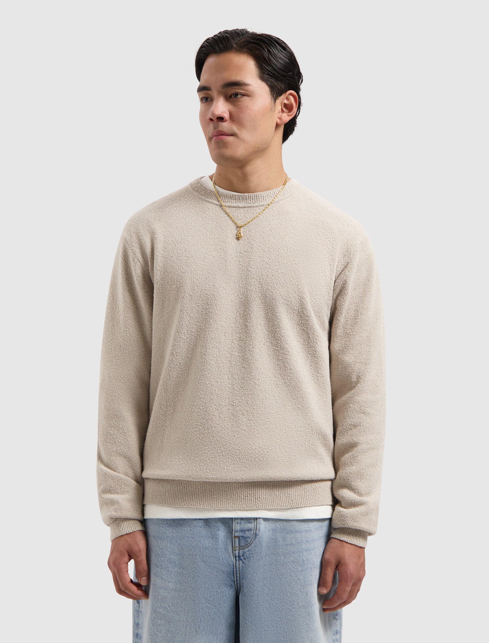 Bouclé Knit Sweater | Sand