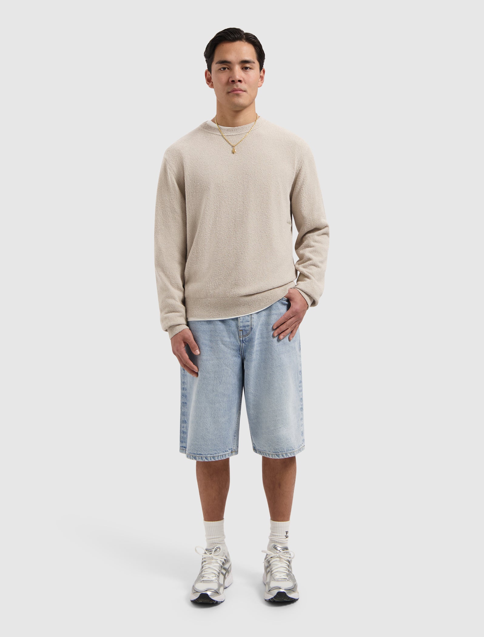 Bouclé Knit Sweater | Sand