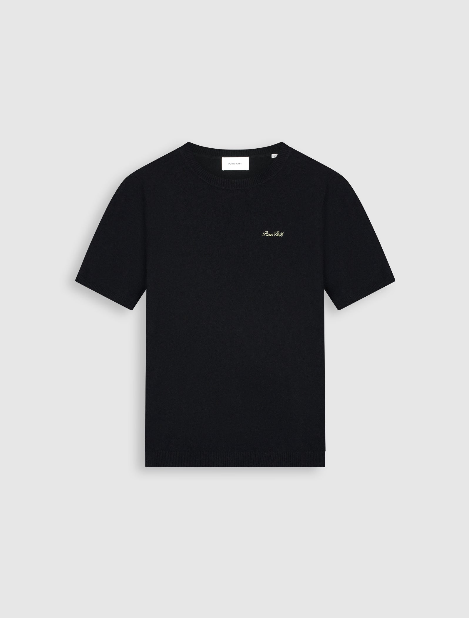 Bouclé Knit T-shirt | Black