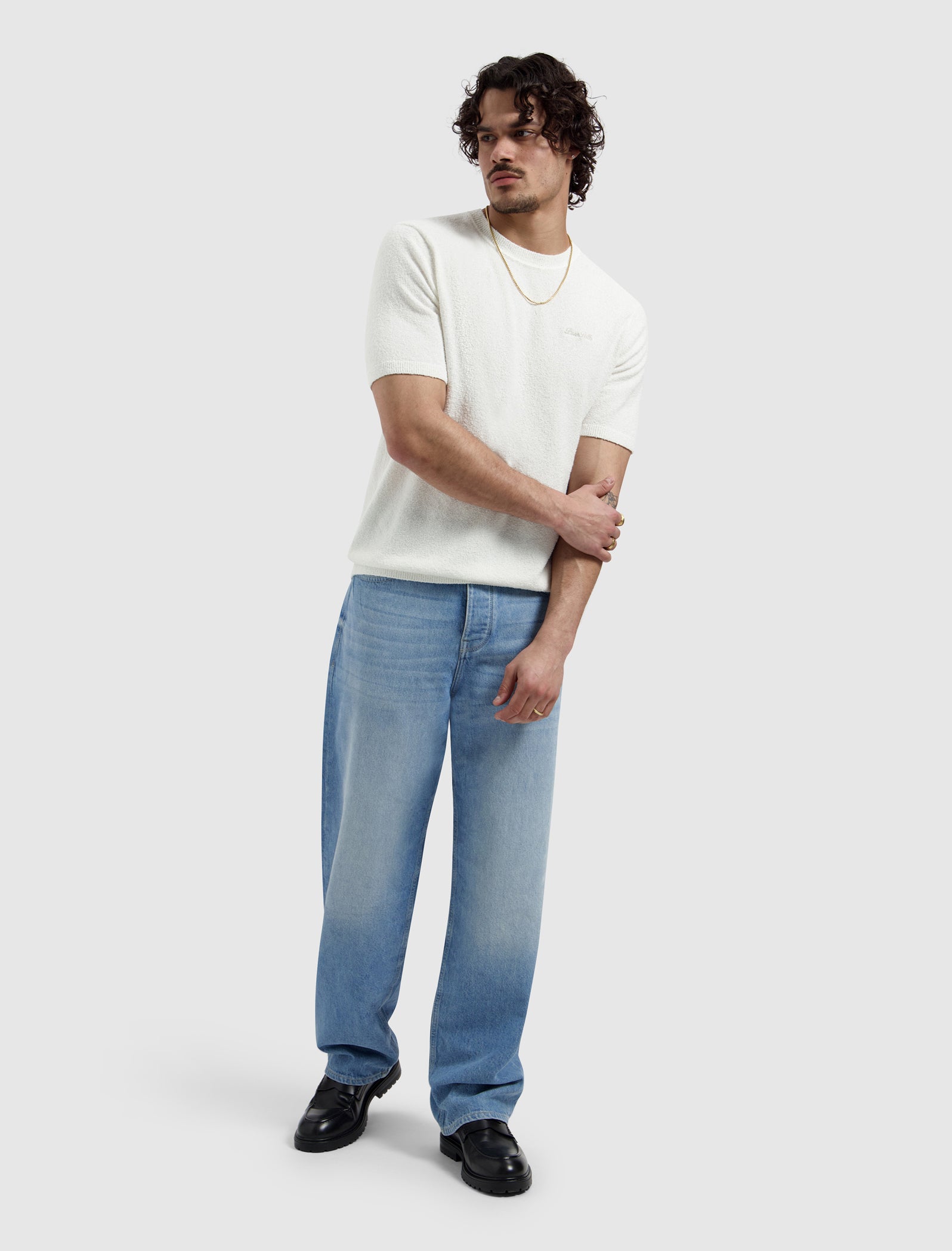 Bouclé Knit T-shirt | Off White