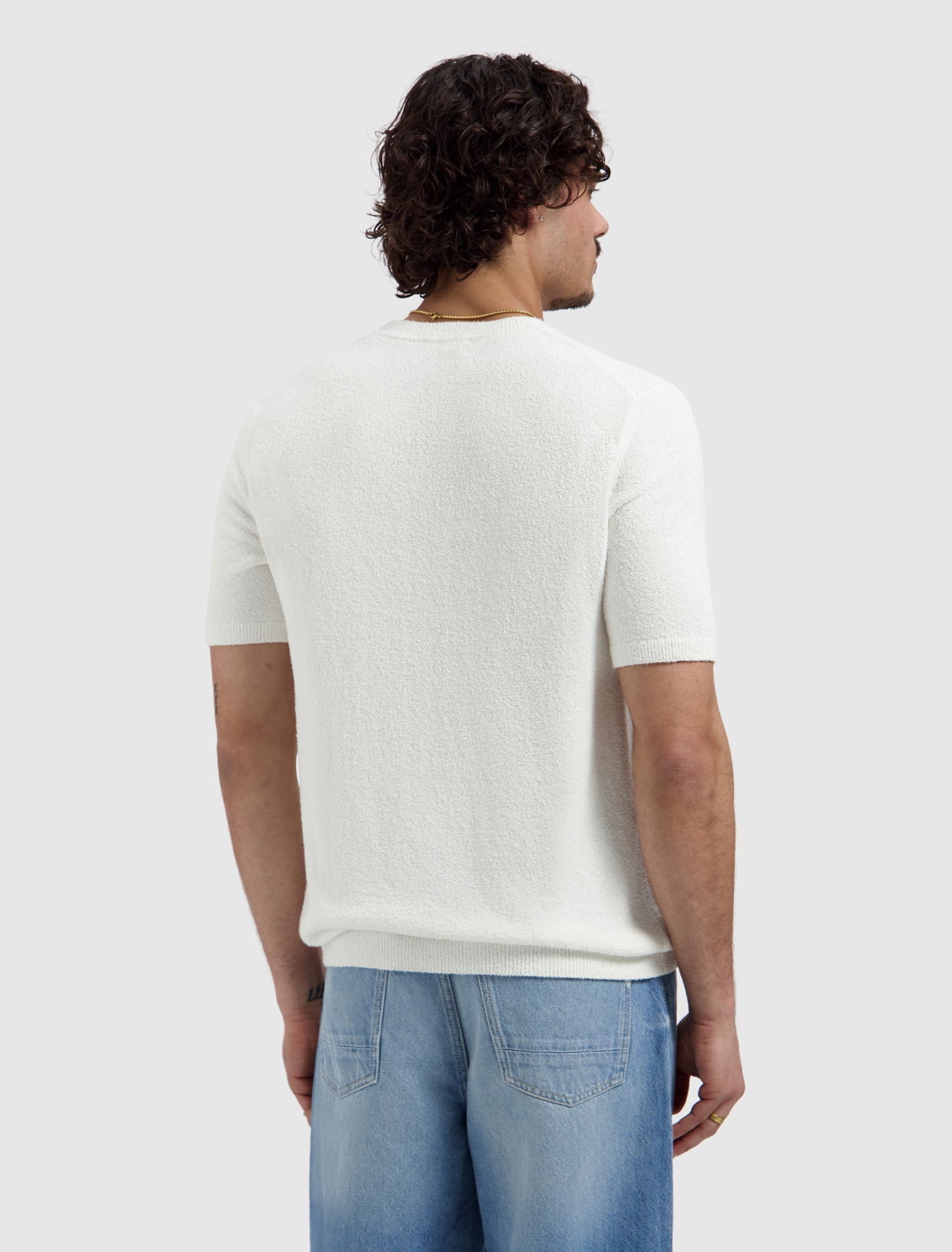 Bouclé Knit T-shirt | Off White
