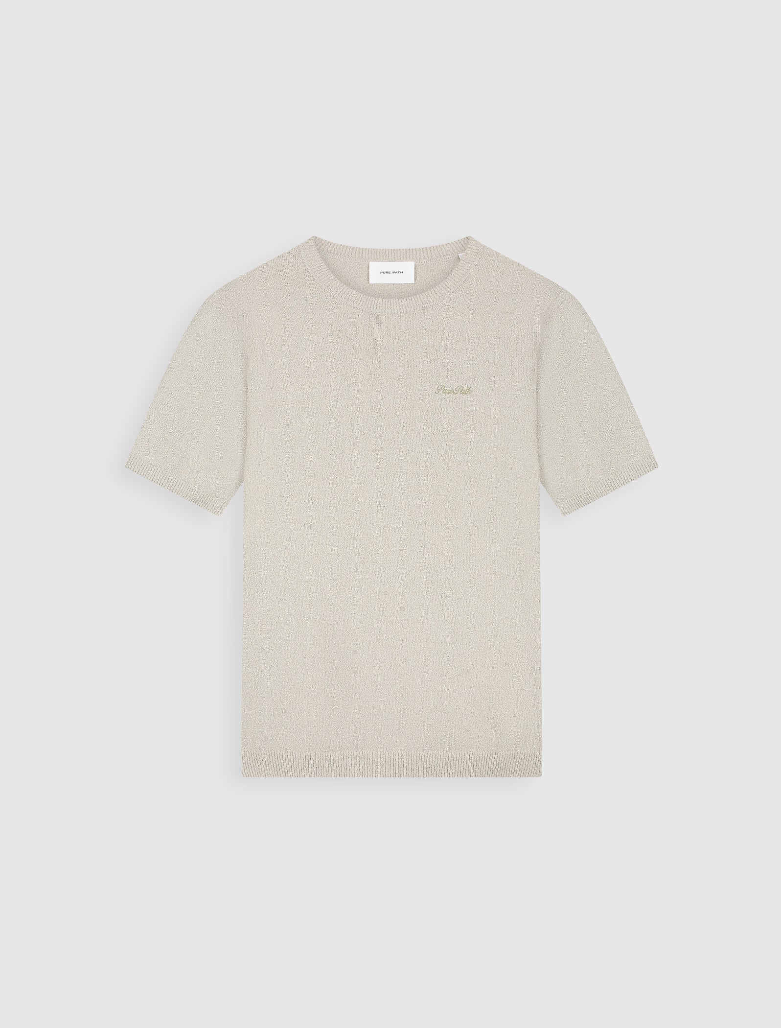 Bouclé Knit T-shirt | Sand