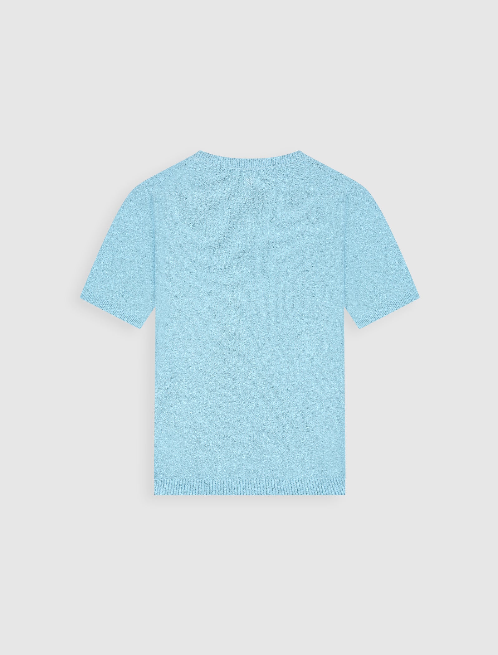 Bouclé Knit T-shirt | Sky Blue