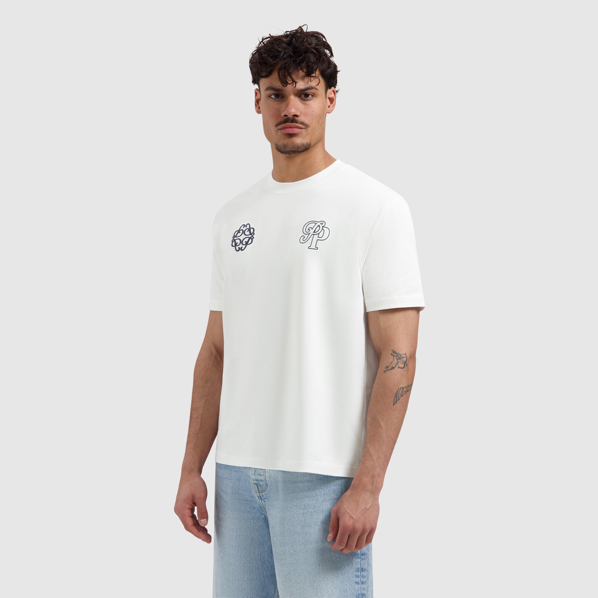 Initials Emblem Logo T-shirt | Off White