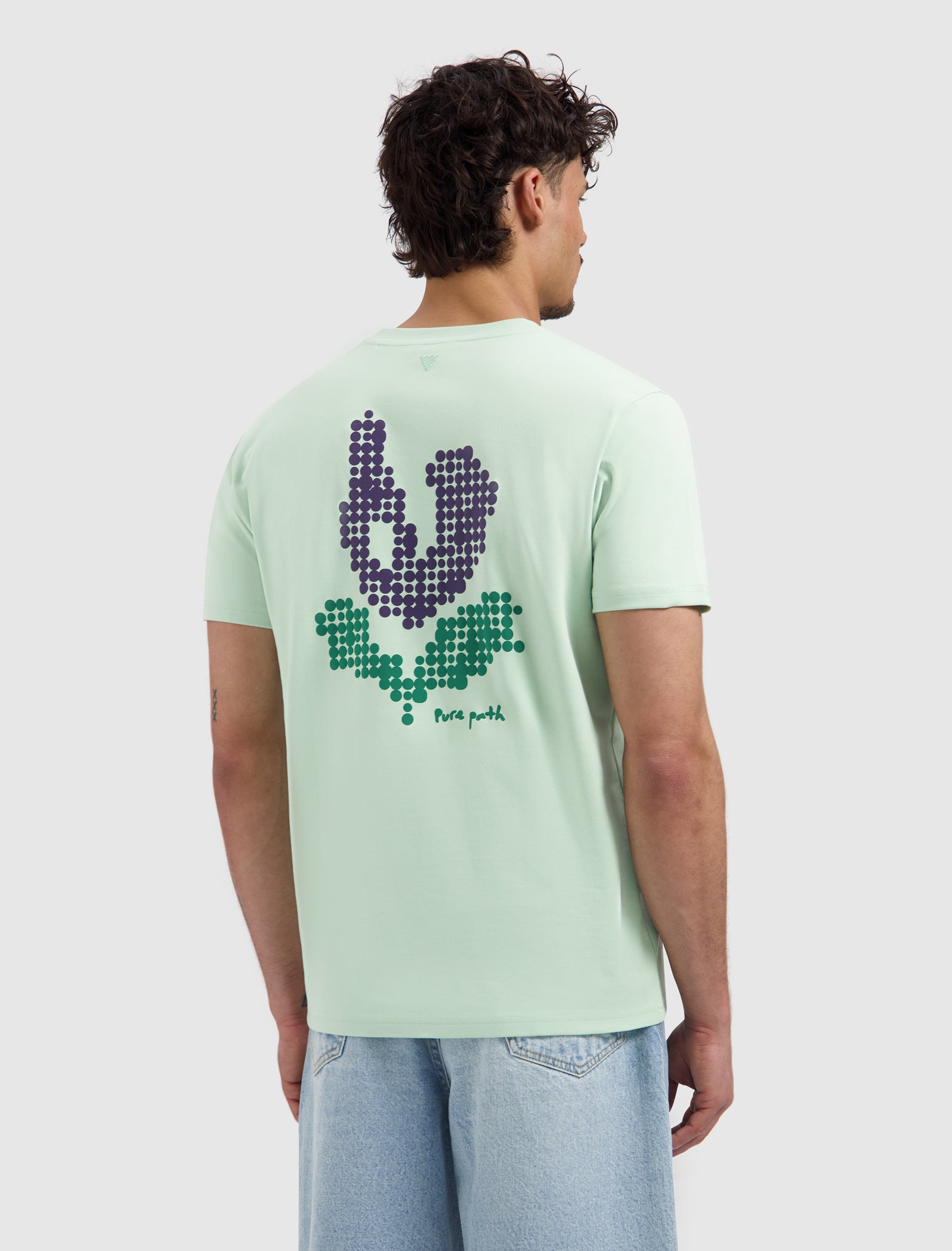 Pixel Flower T-shirt | Light Green