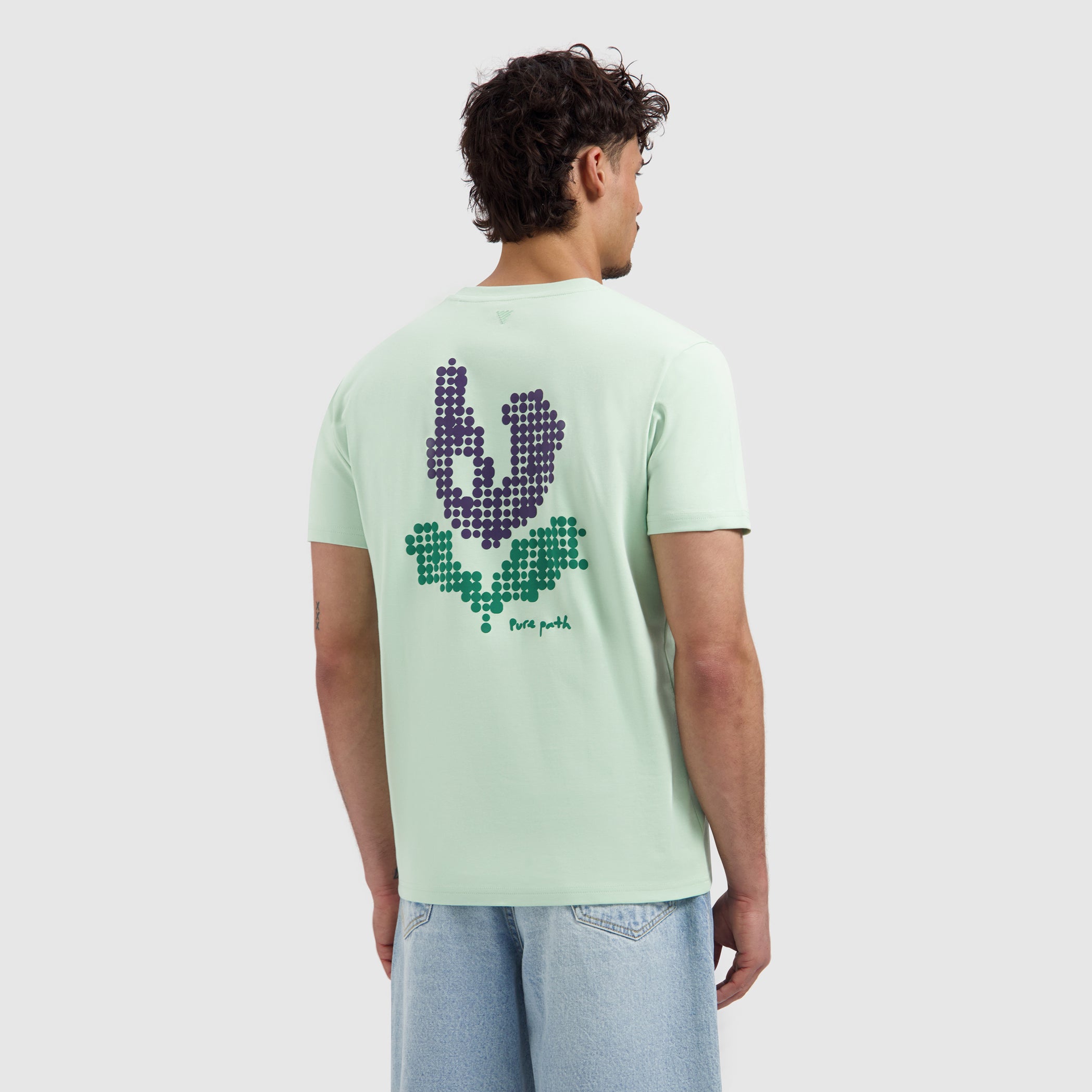 Pixel Flower T-shirt | Light Green