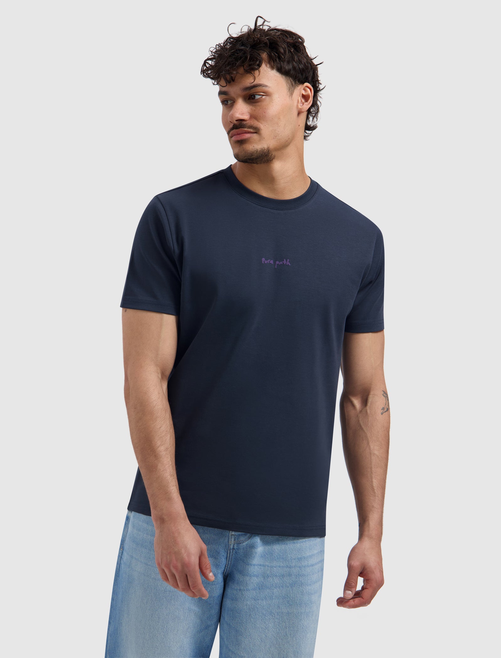 Pixel Flower T-shirt | Dark Navy