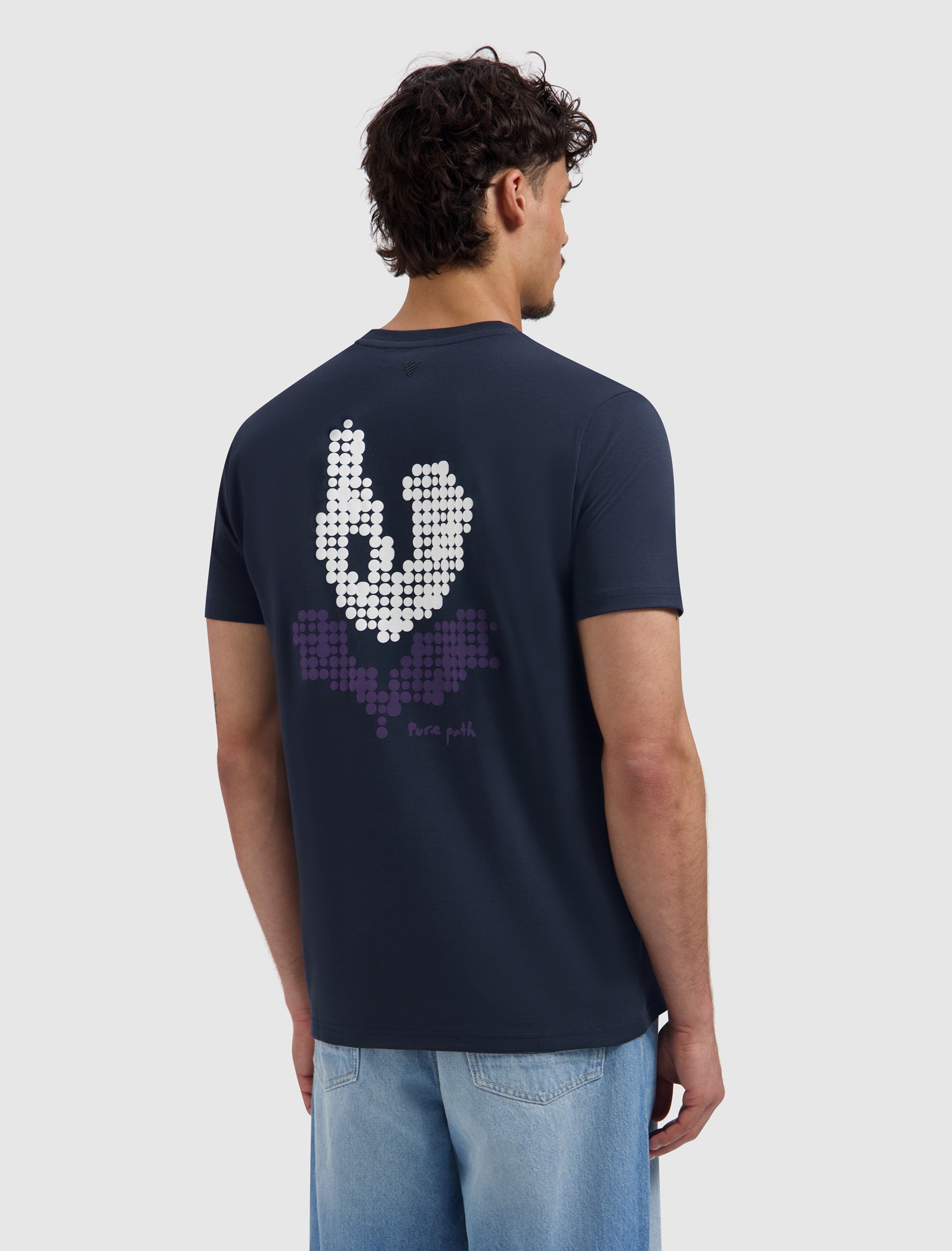 Pixel Flower T-shirt | Dark Navy
