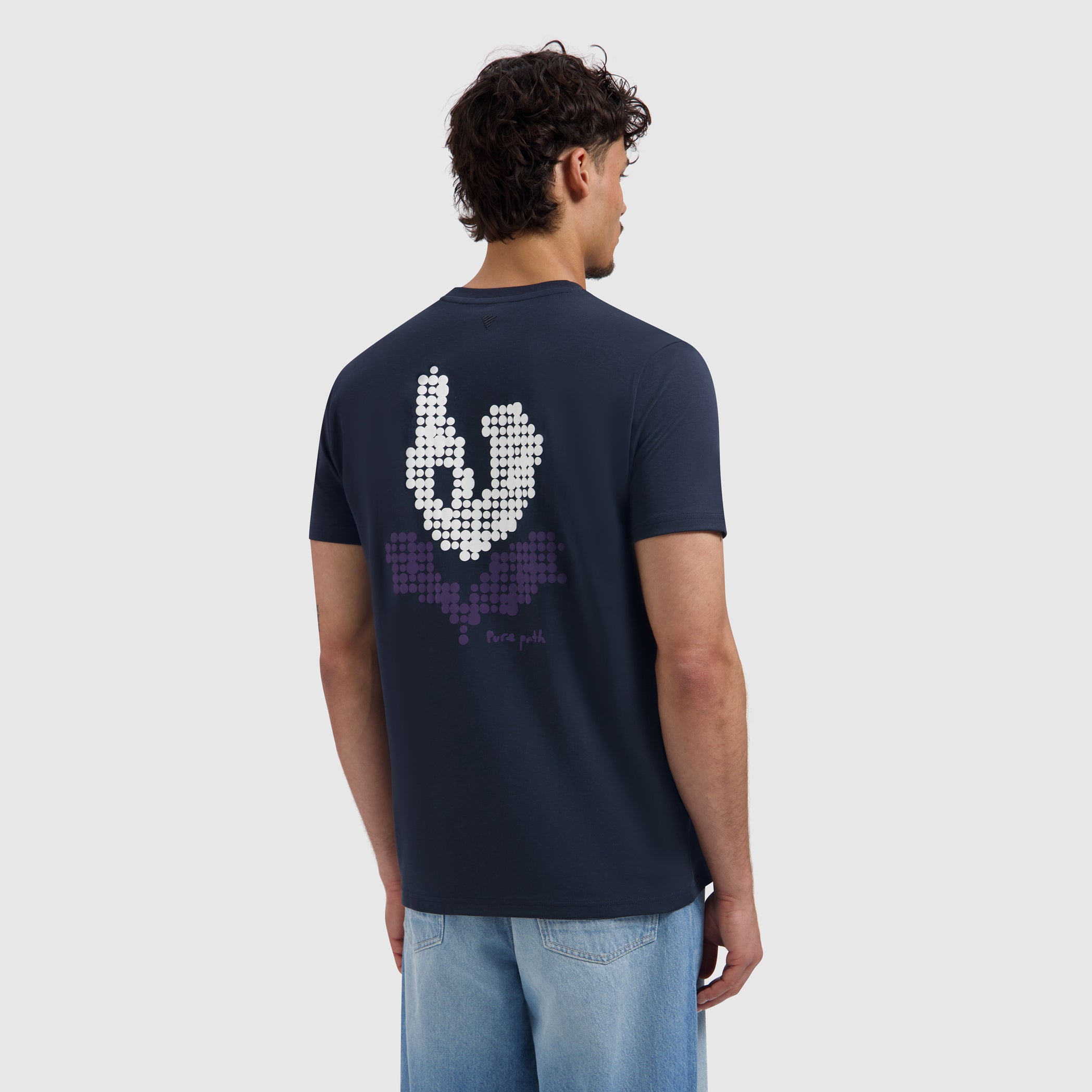 Pixel Flower T-shirt | Dark Navy