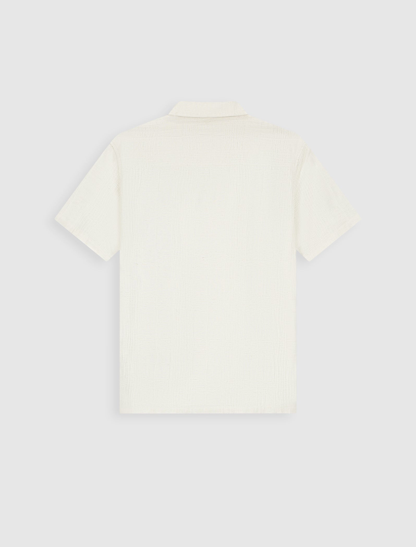 Structured Check Shortsleeve Shirt | Ecru