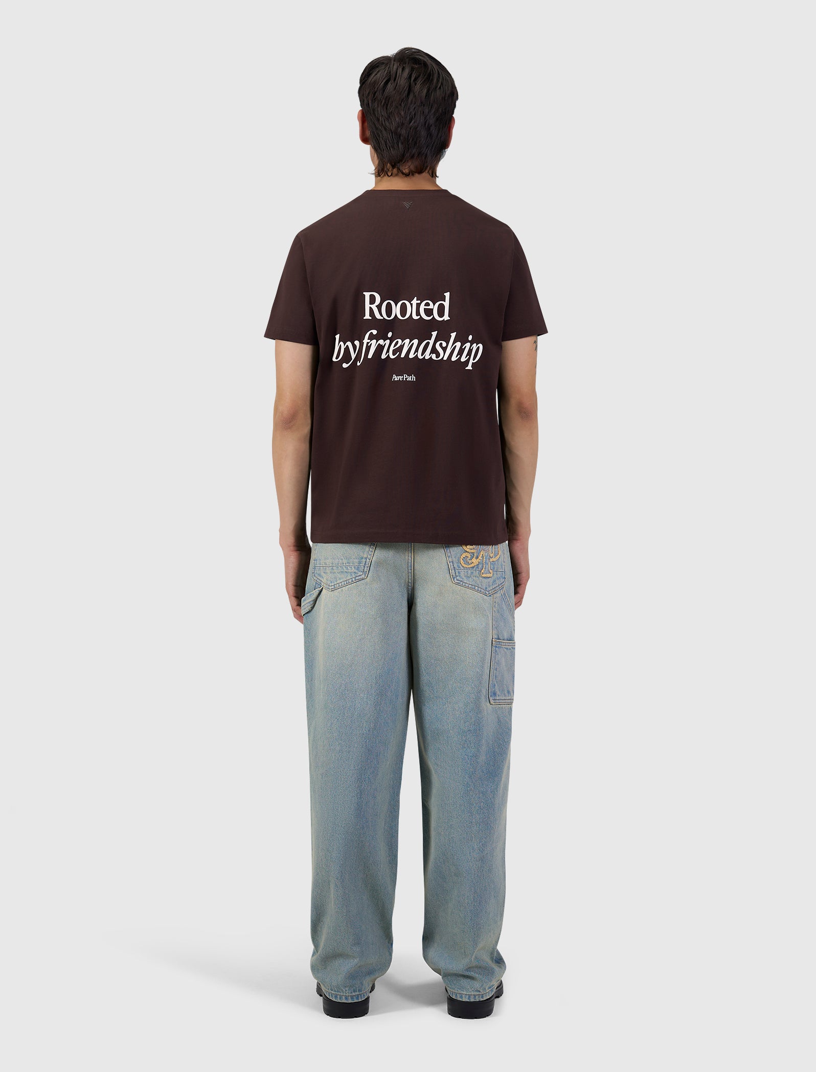 Rooted By Friendship T-shirt | Dark Brown