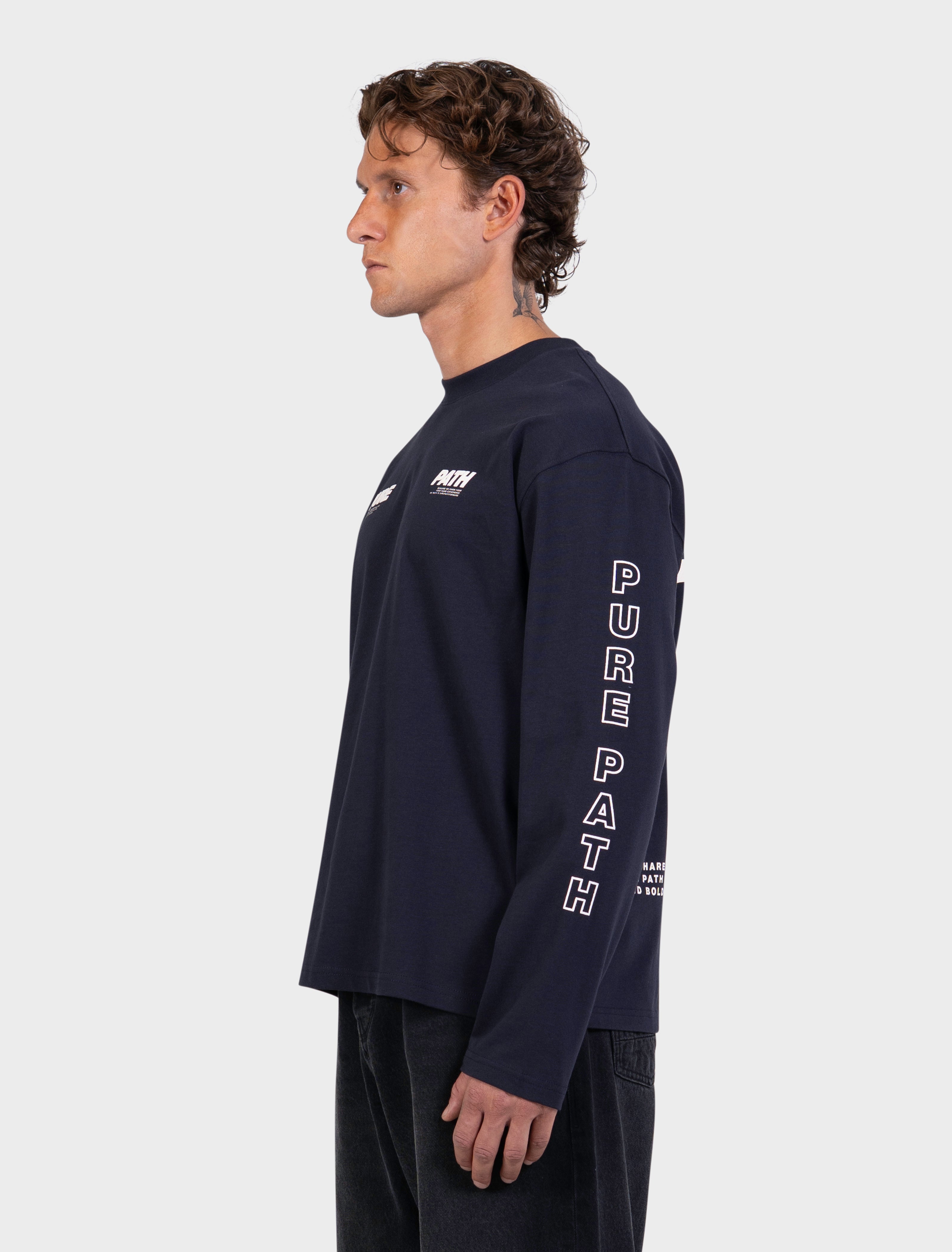 Pure Longsleeve T-shirt | Dark Navy