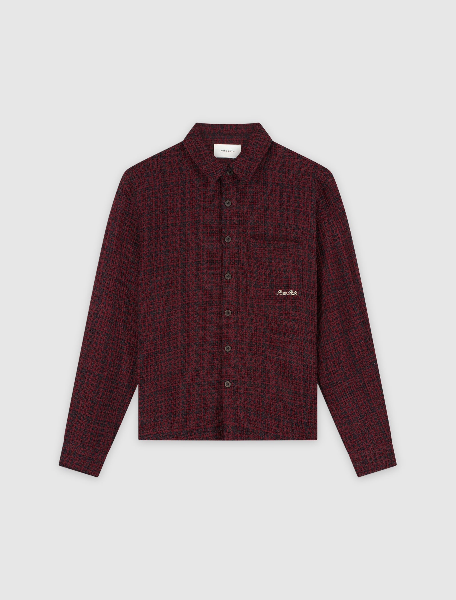 Structured Checked Overshirt | Black