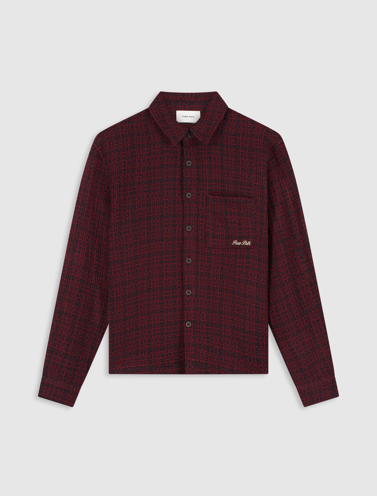 Structured Checked Overshirt | Black