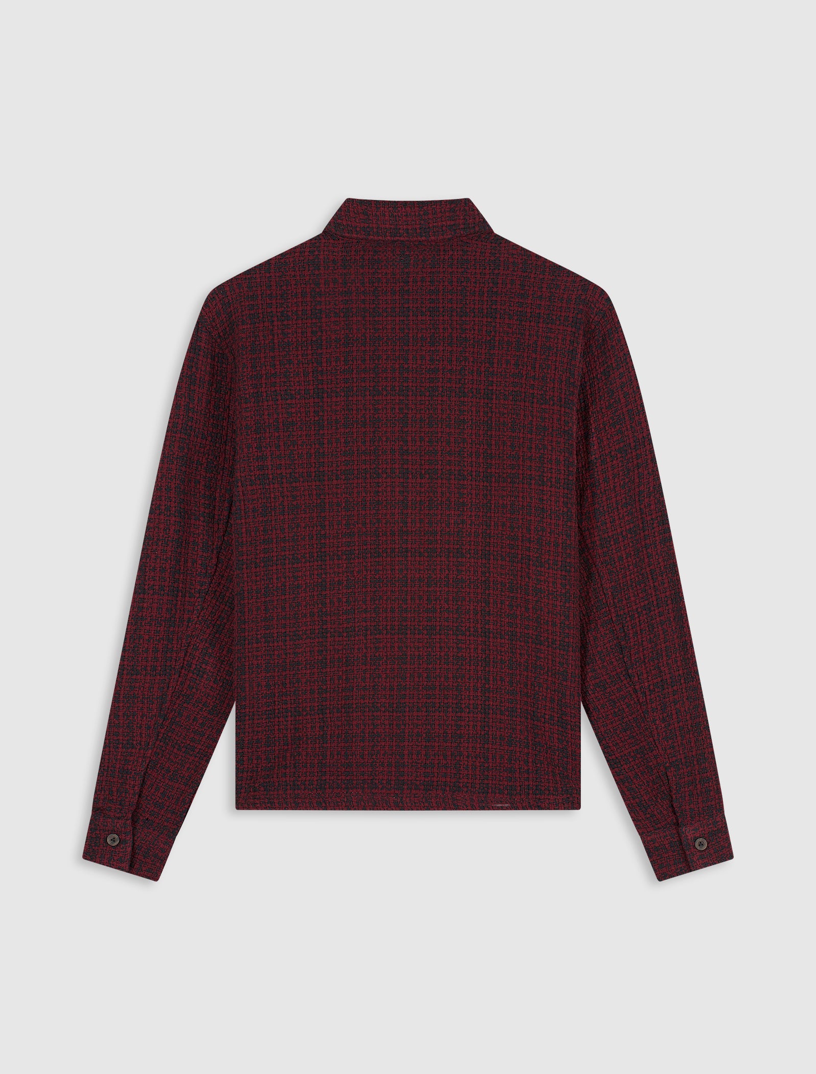 Structured Checked Overshirt | Black