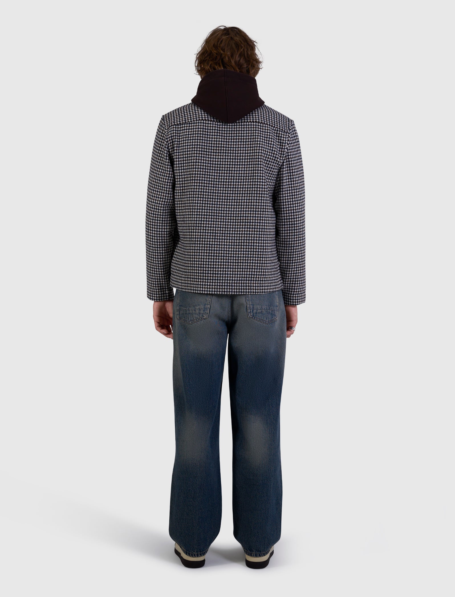 Houndstooth Overshirt | Ecru