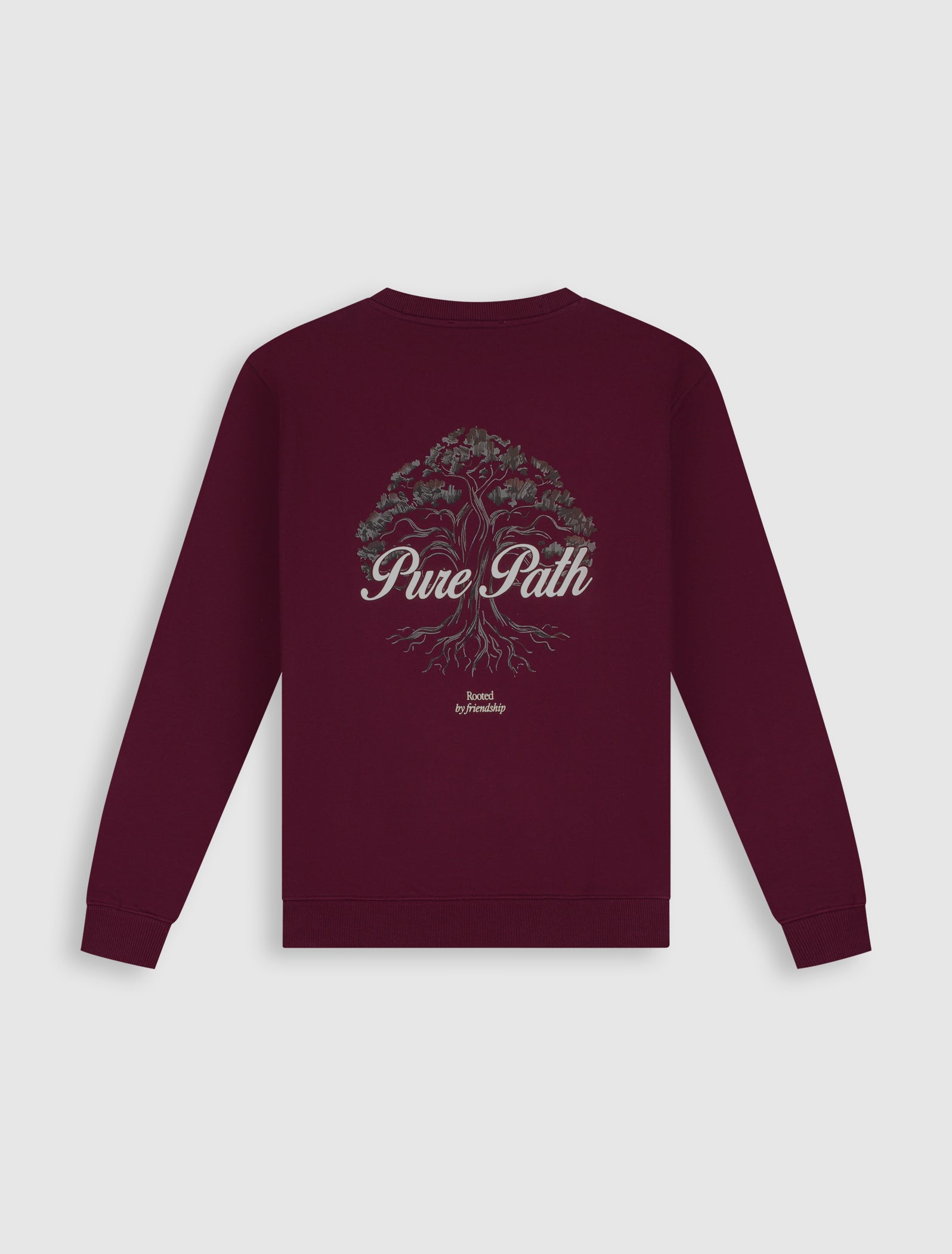 Rooted Tree Sweater | Wine Red