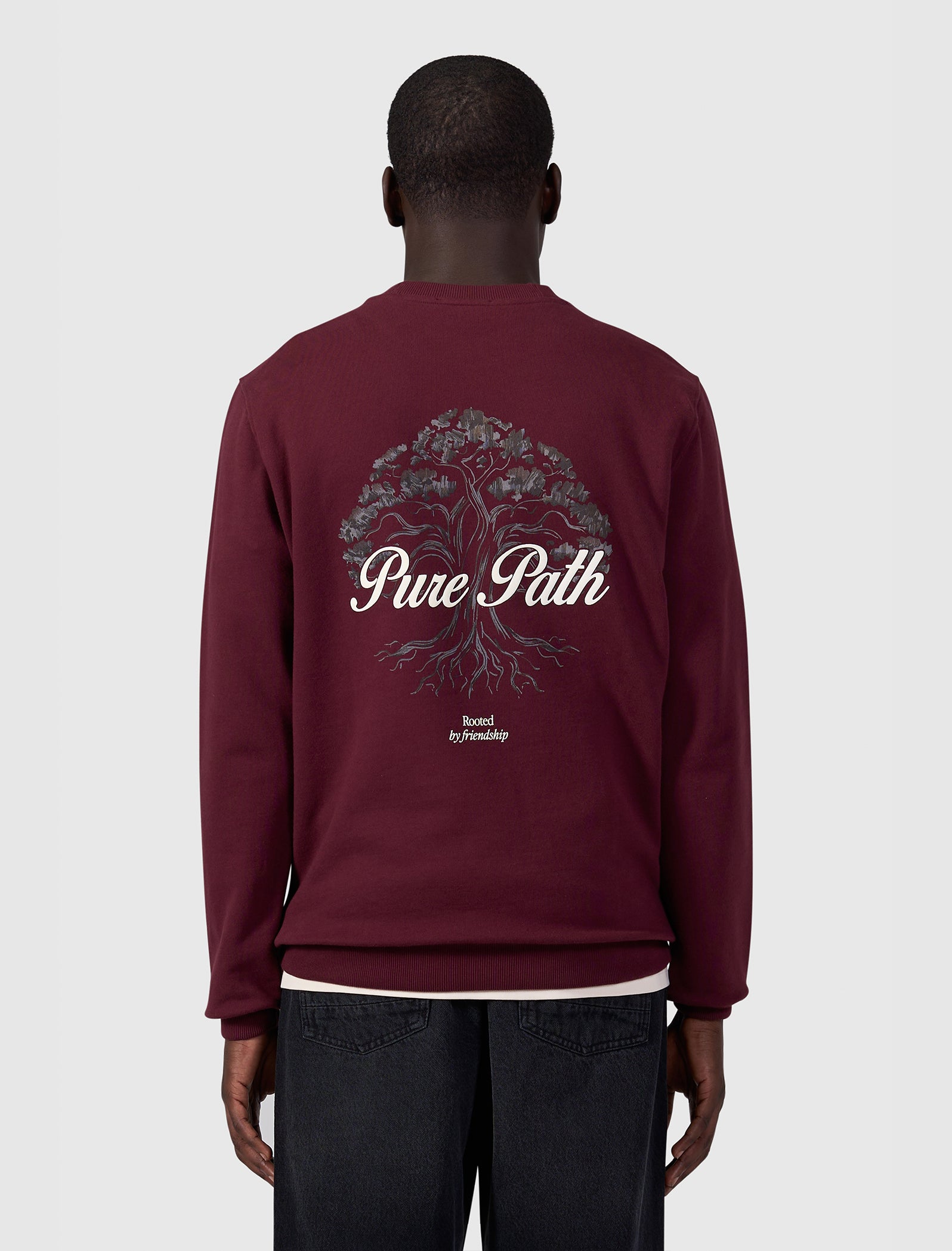 Rooted Tree Sweater | Wine Red