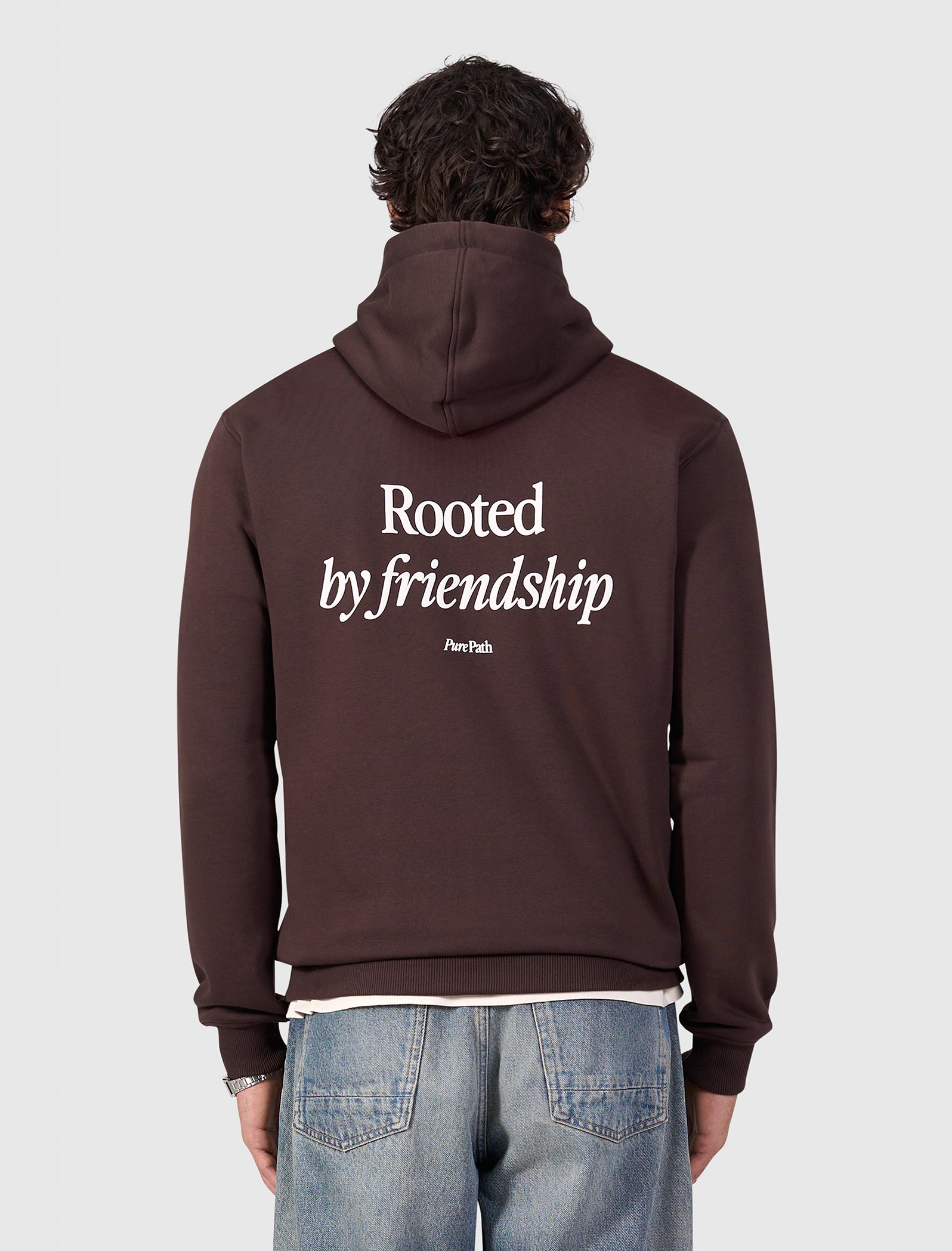 Rooted by Friendship Hoodie | Dark Brown