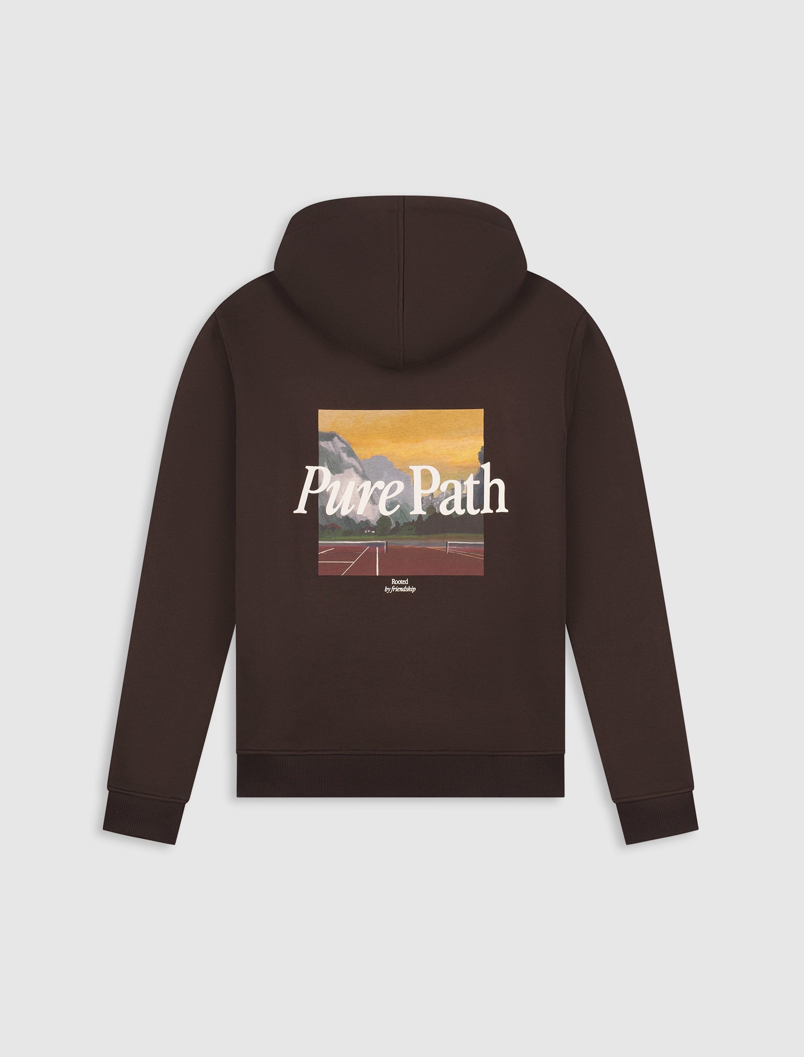 Landscape View Hoodie | Dark Brown