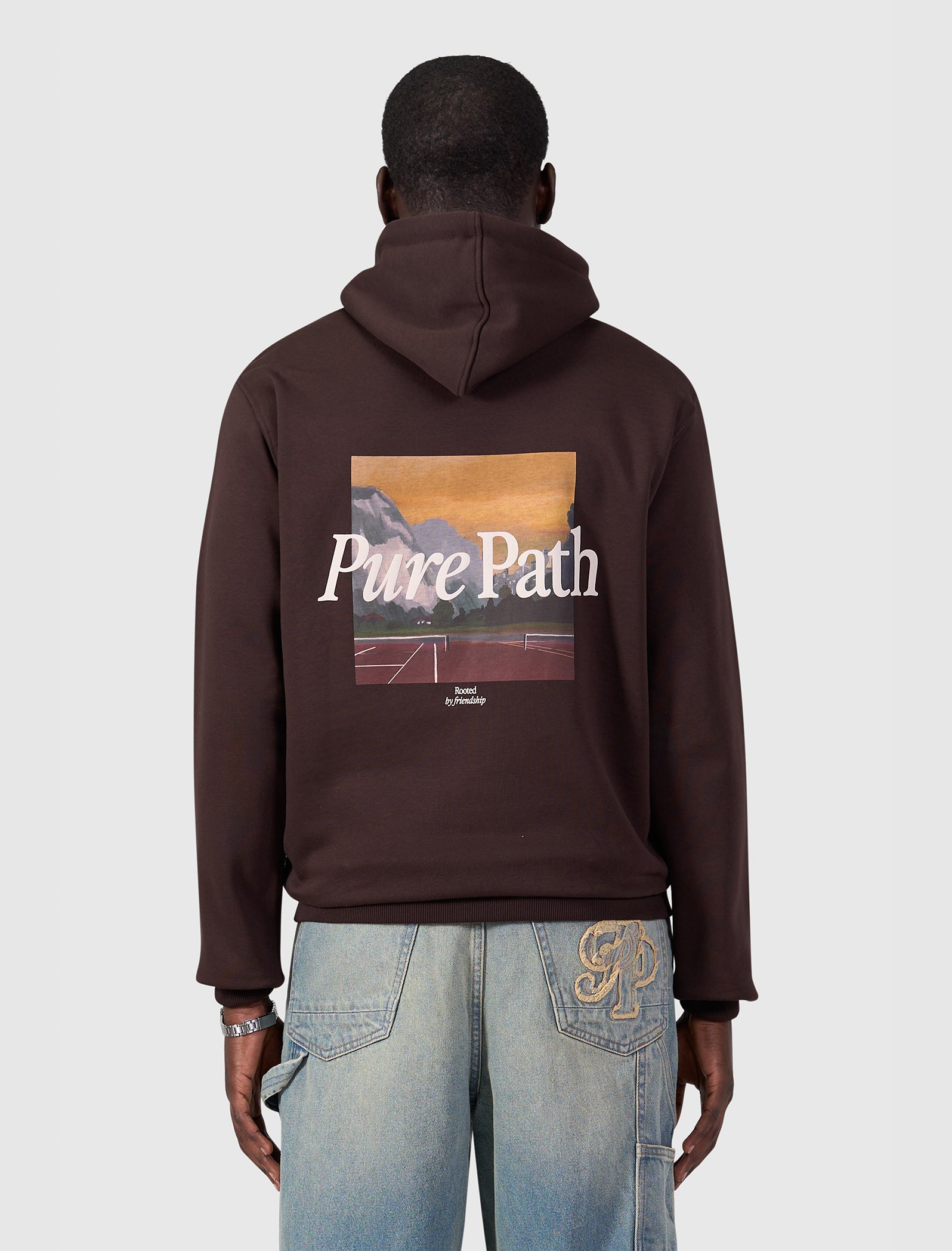 Landscape View Hoodie | Dark Brown