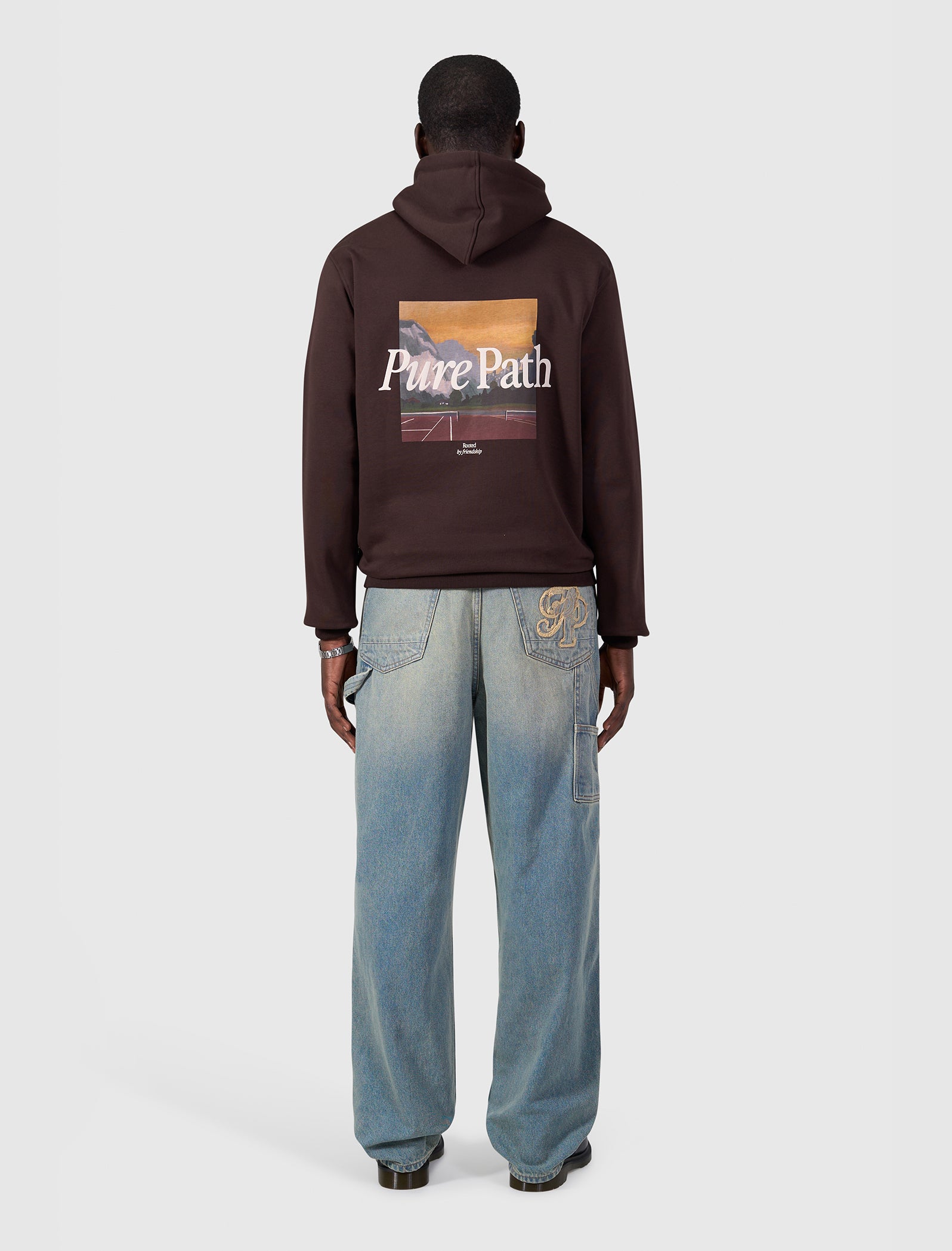 Landscape View Hoodie | Dark Brown