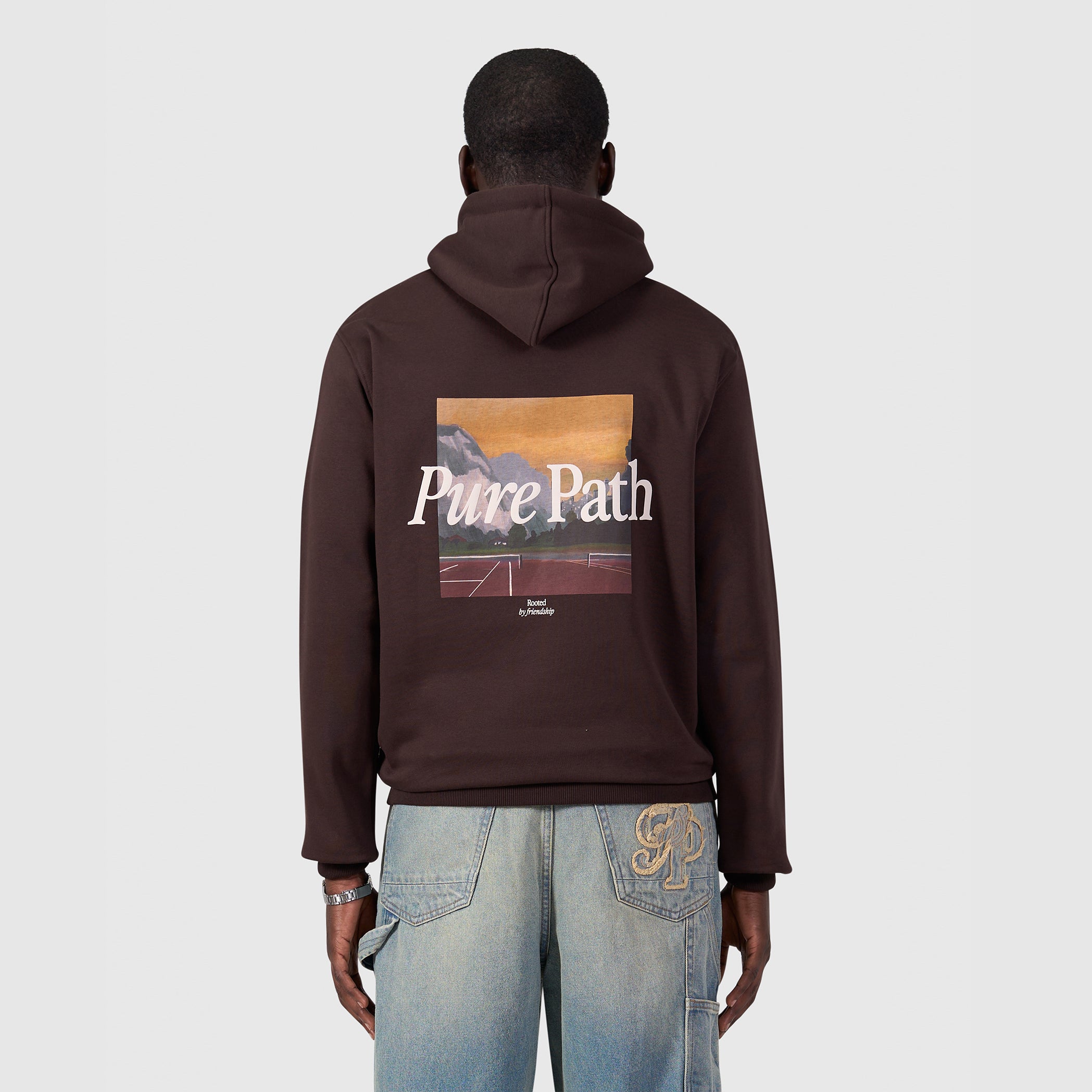 Landscape View Hoodie | Dark Brown