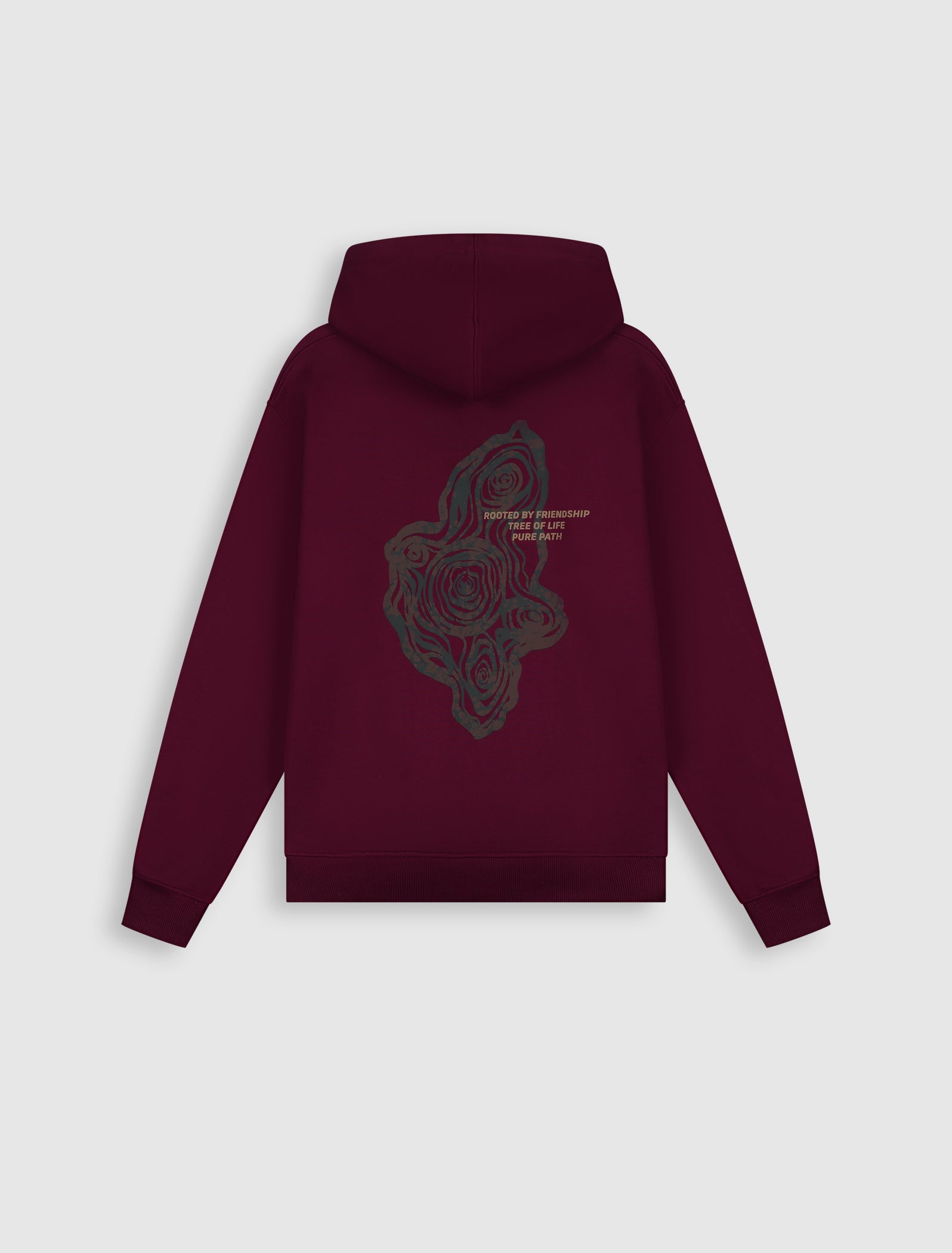 Tree Trunk Hoodie | Wine Red