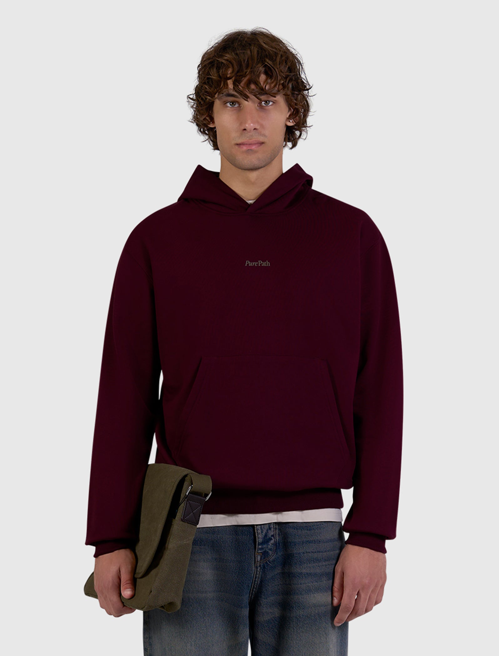 Tree Trunk Hoodie | Wine Red