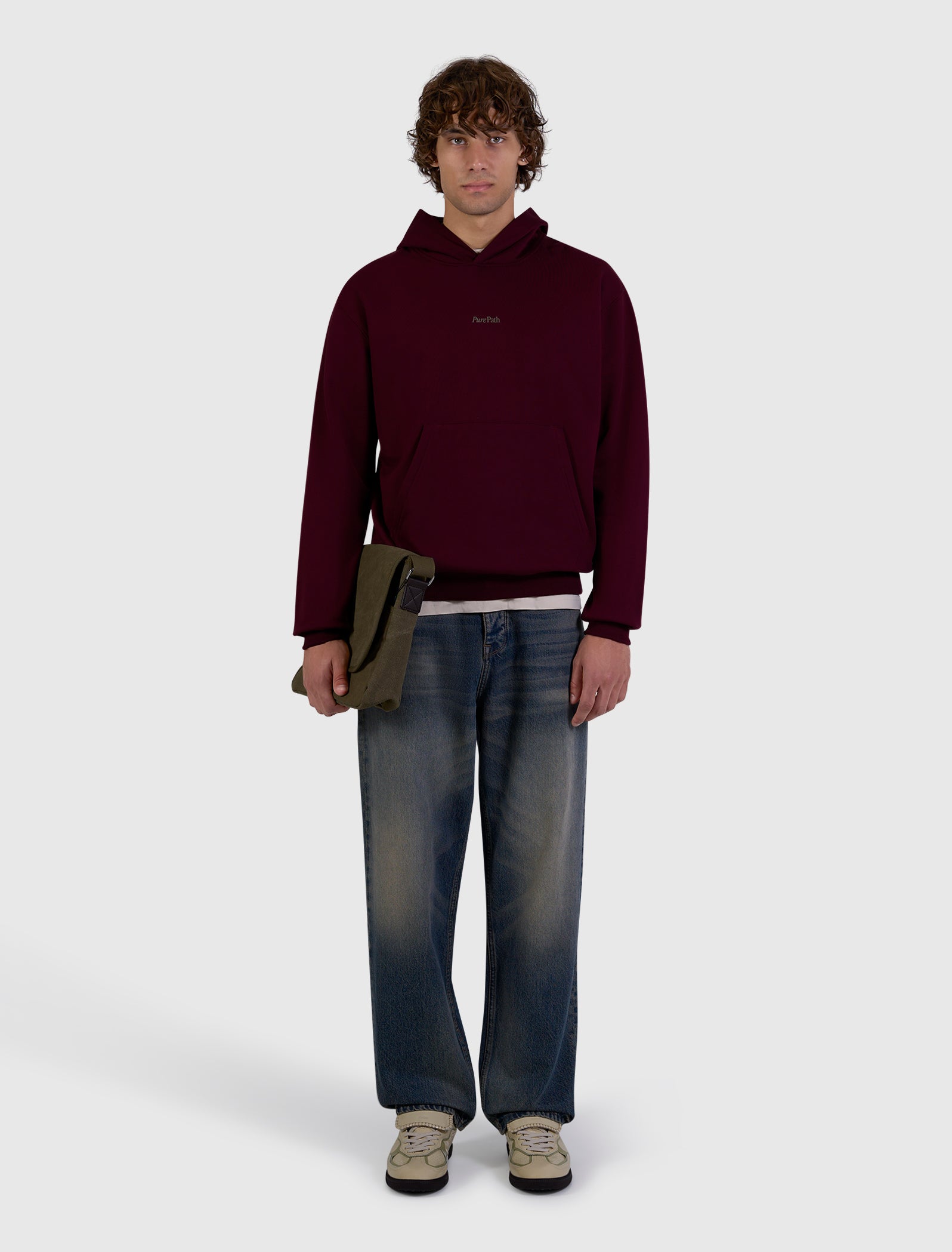 Tree Trunk Hoodie | Wine Red