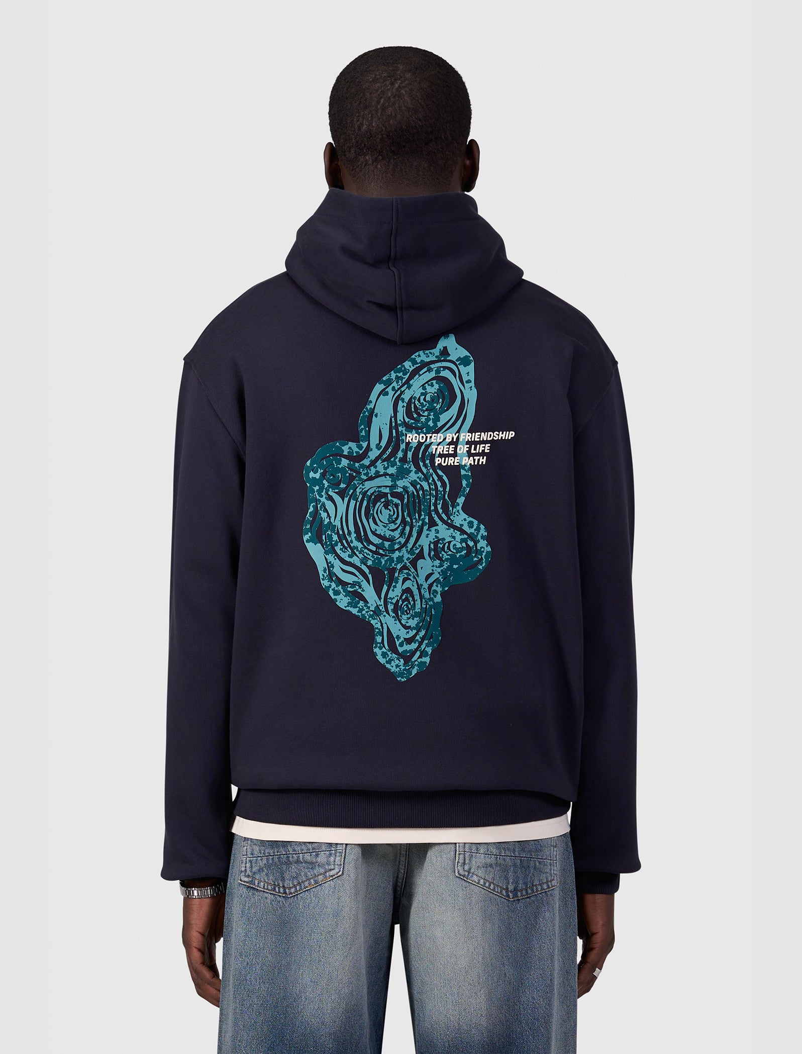 Tree Trunk Hoodie | Dark Navy