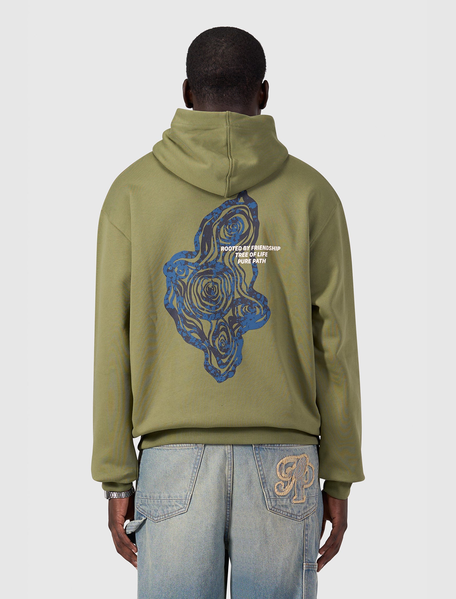 Tree Trunk Hoodie | Leaf Green