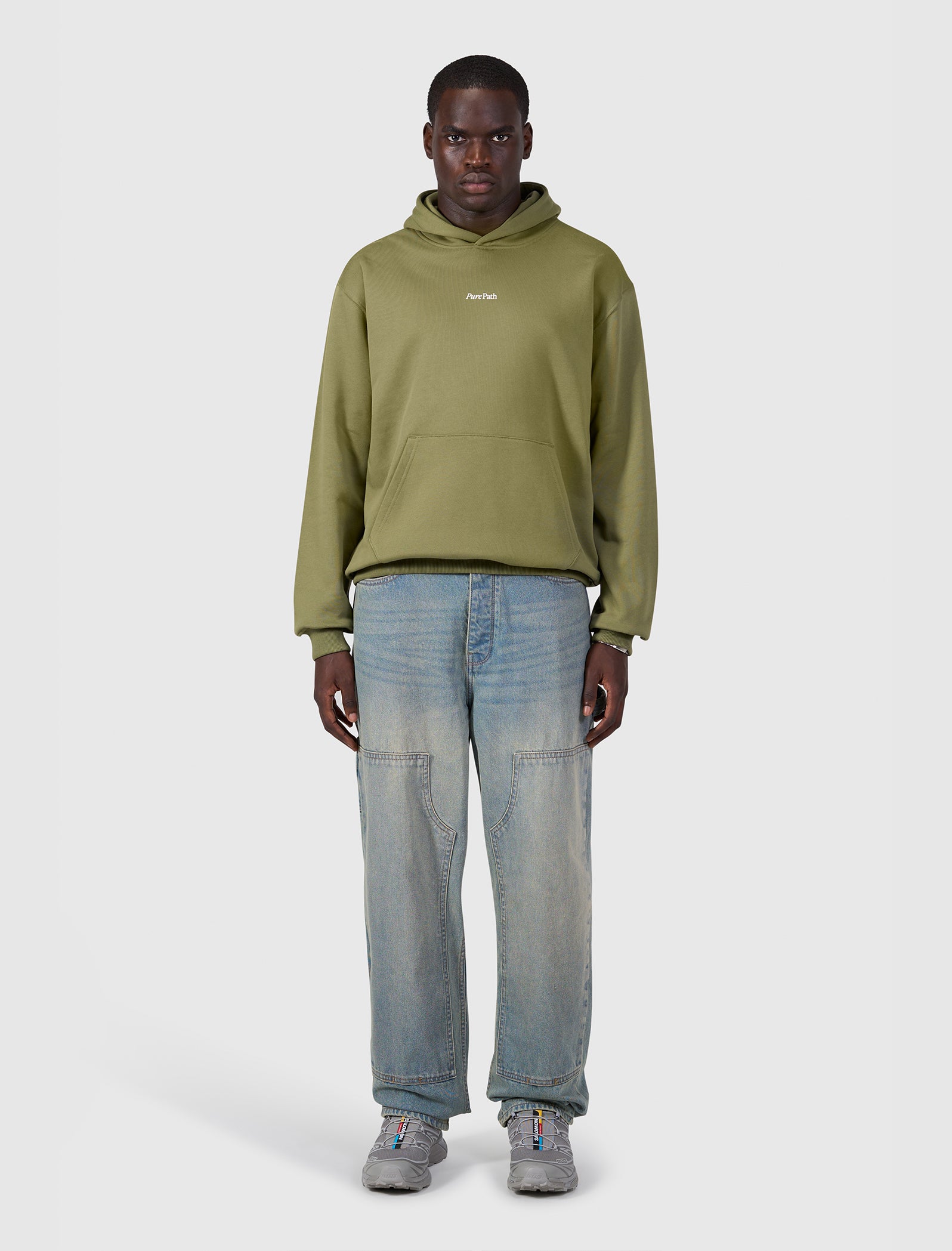 Tree Trunk Hoodie | Leaf Green