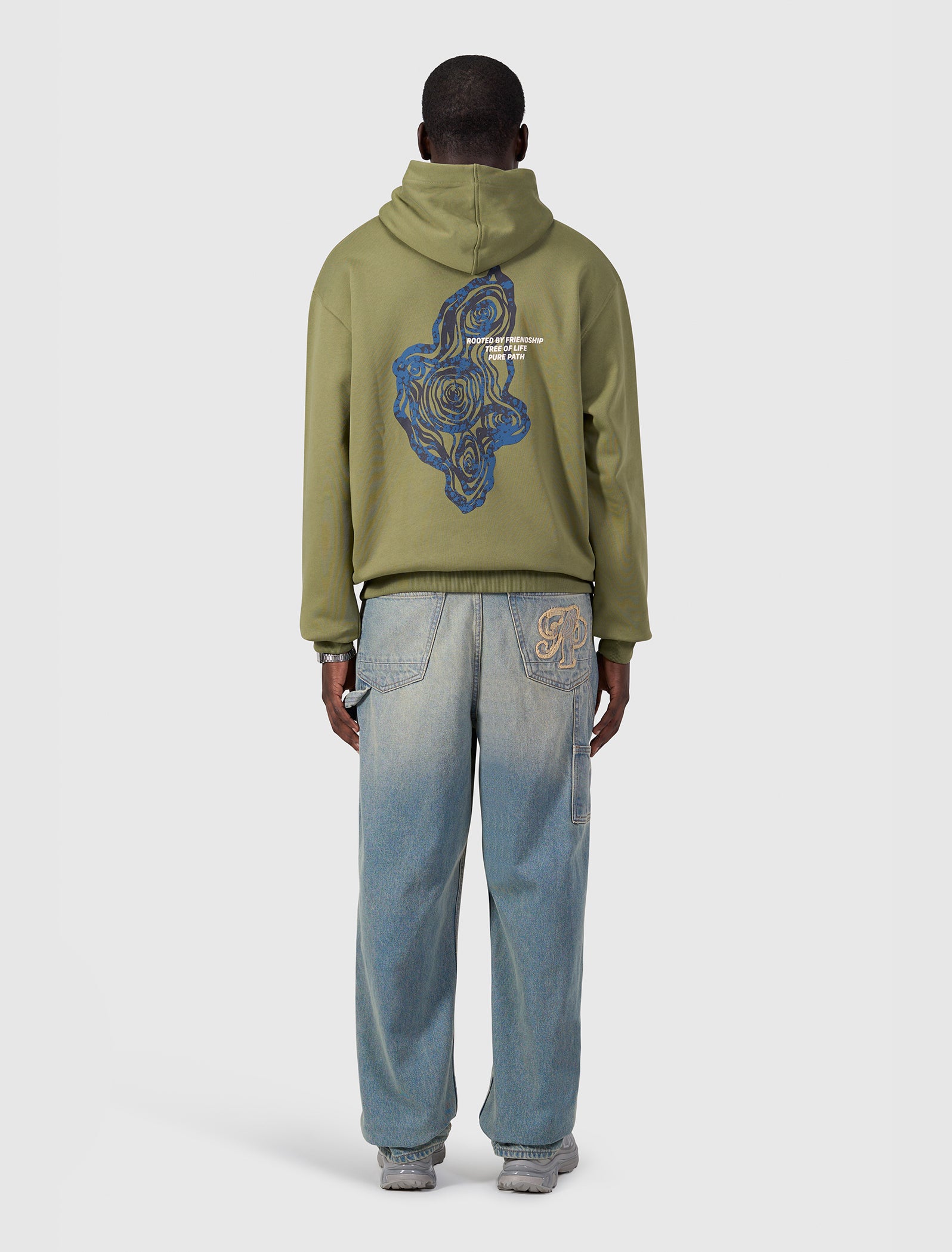 Tree Trunk Hoodie | Leaf Green