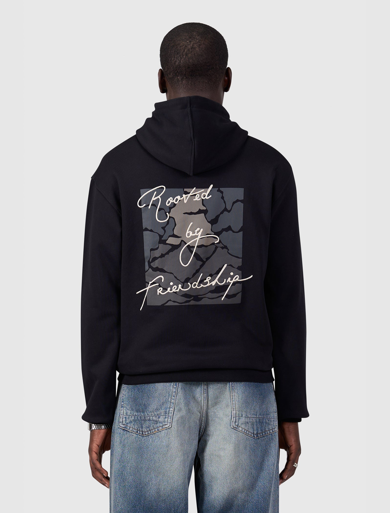 Rooted By Friendship Hoodie | Black