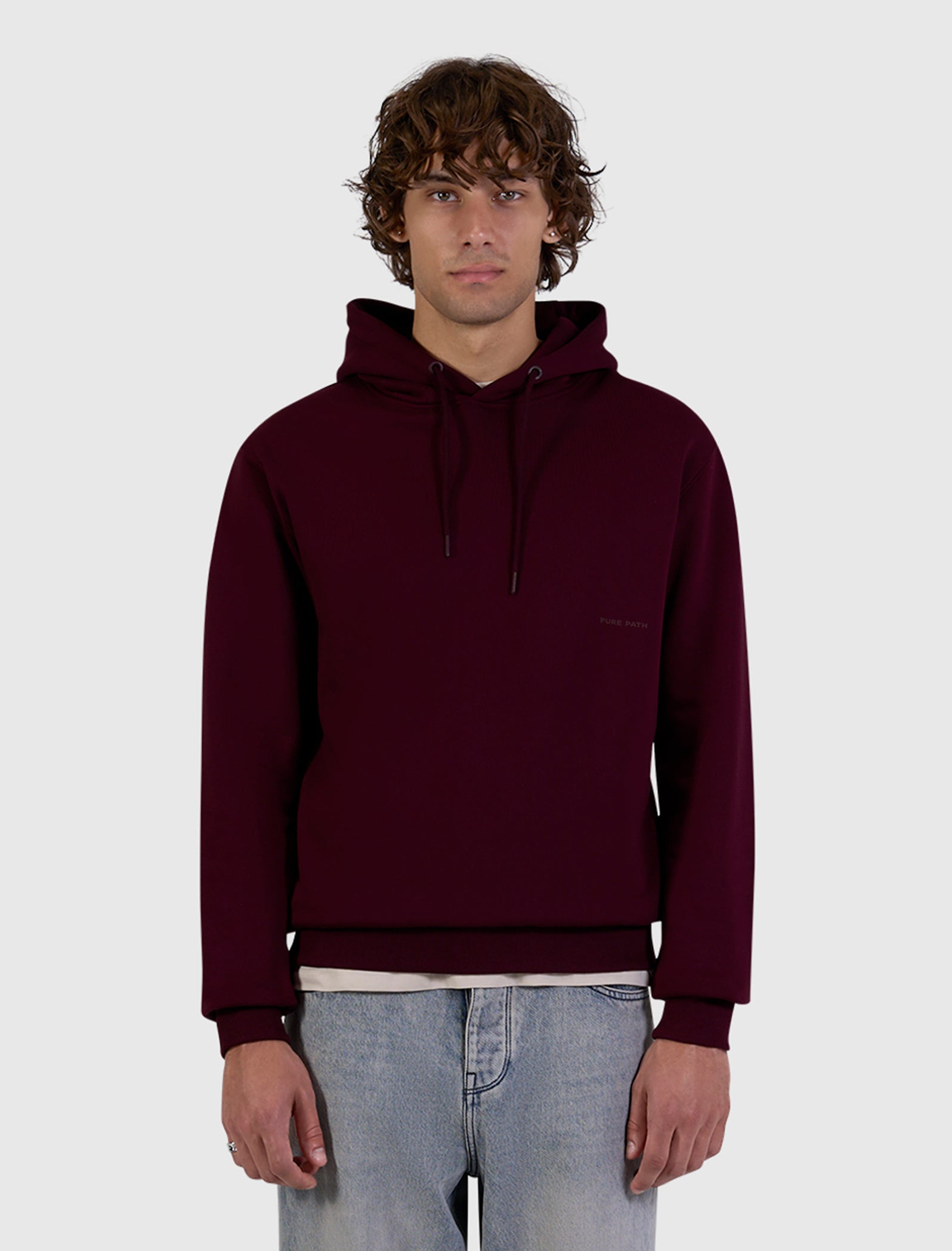 Essential Logo Hoodie | Wine Red