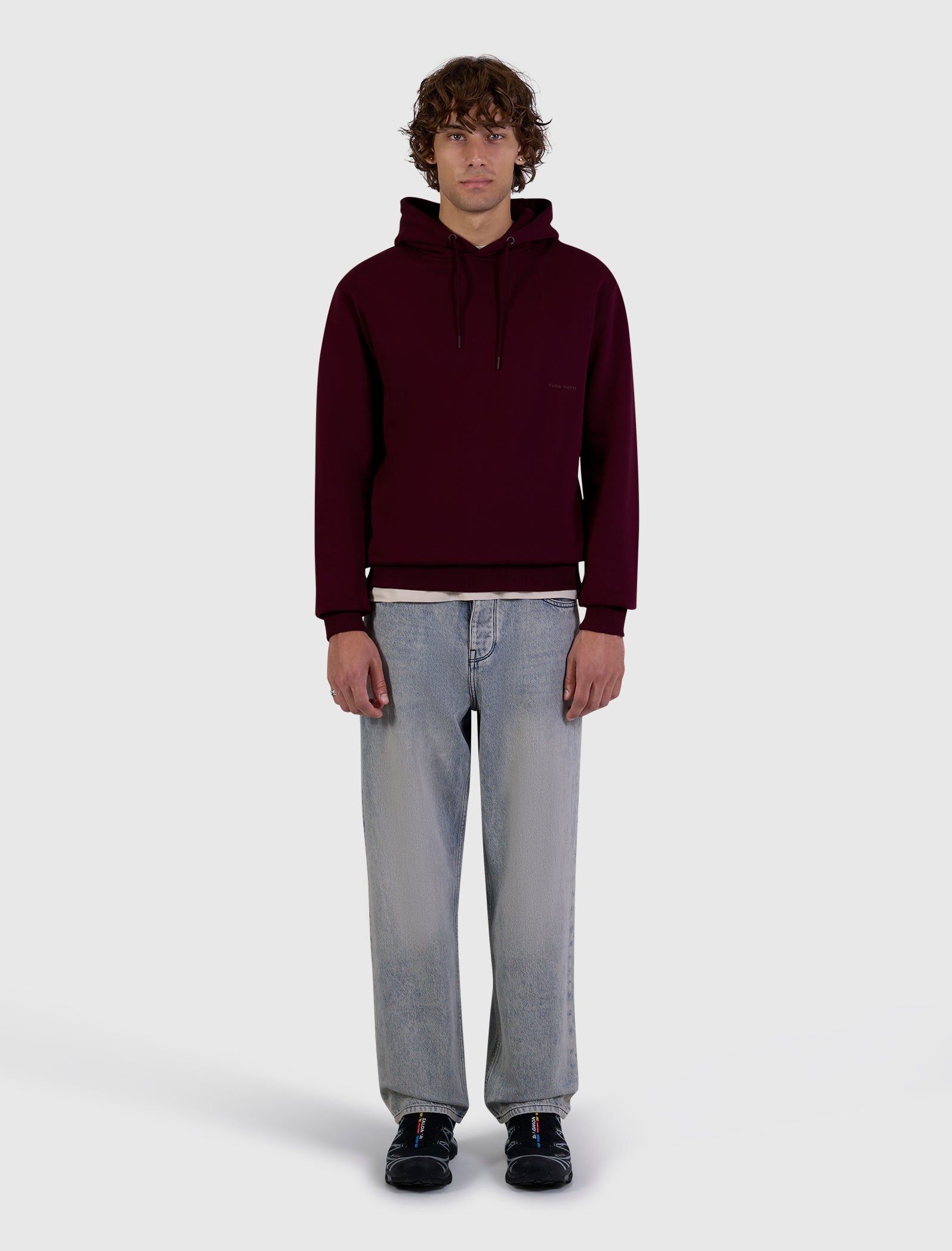 Essential Logo Hoodie | Wine Red