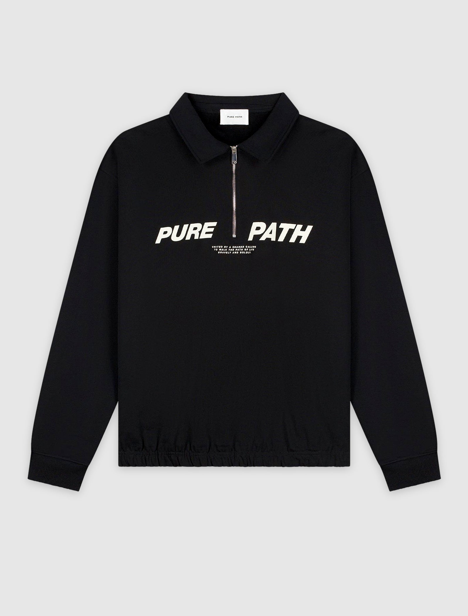 Half-zip Polo Sweater | Black