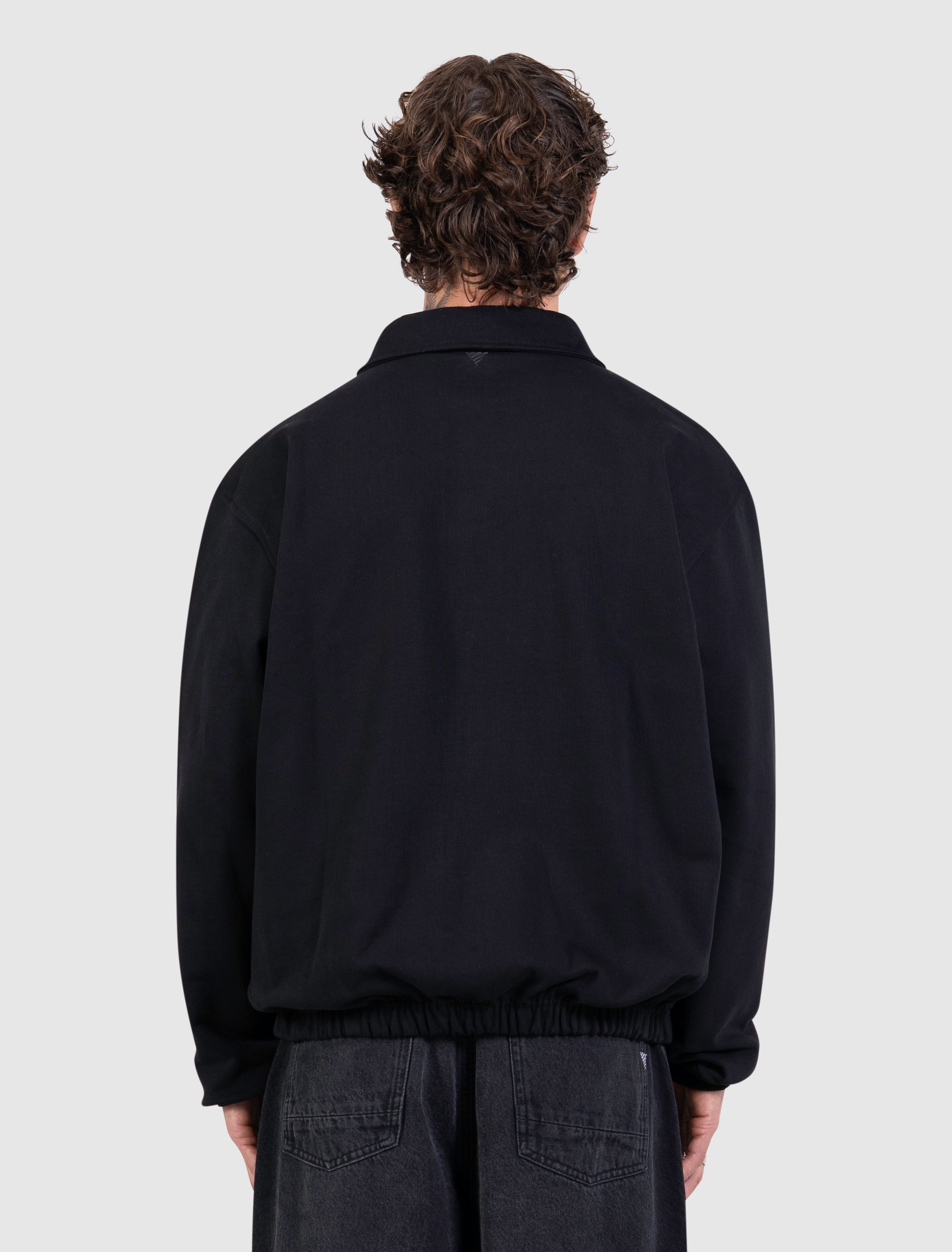 Half-zip Polo Sweater | Black