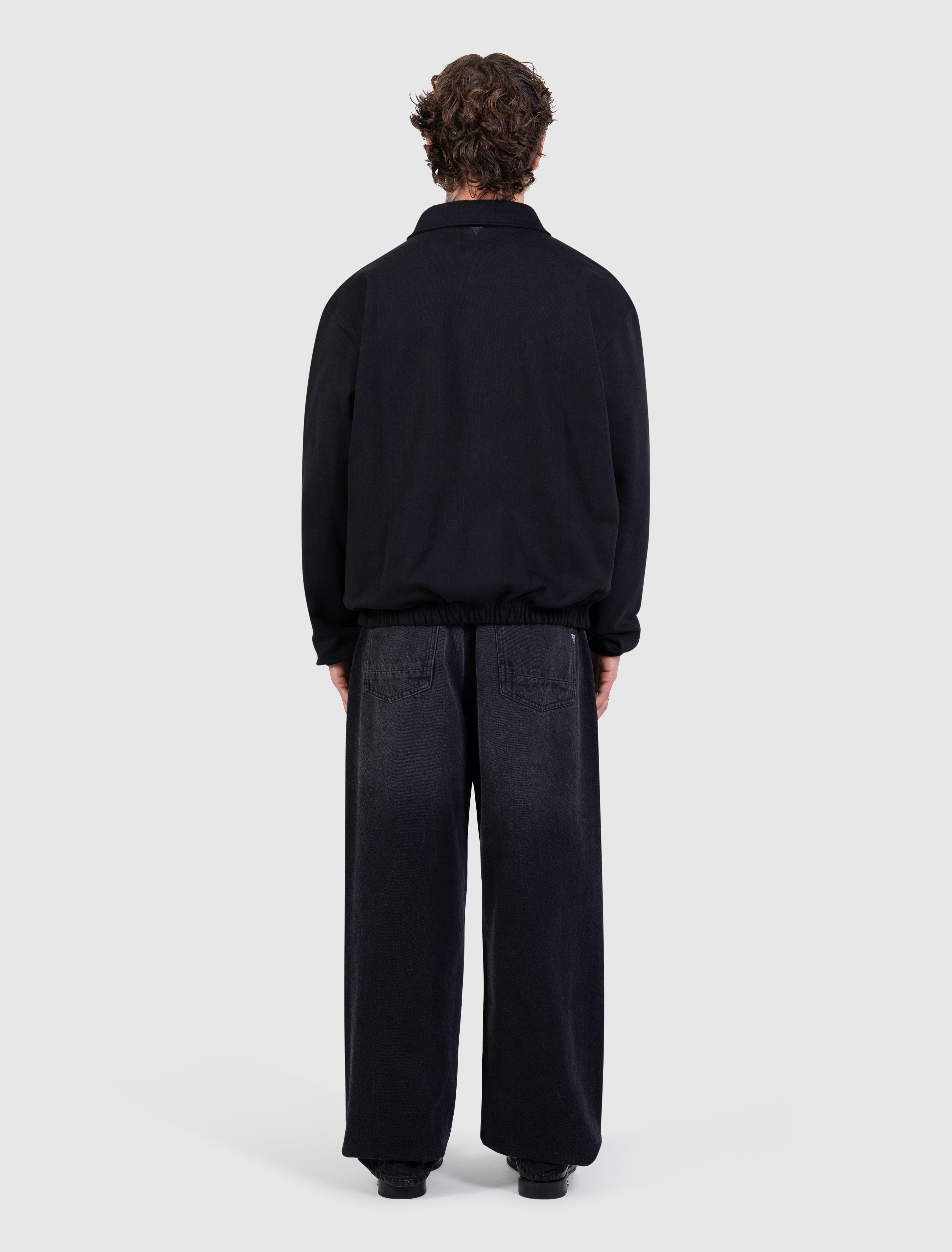 Half-zip Polo Sweater | Black