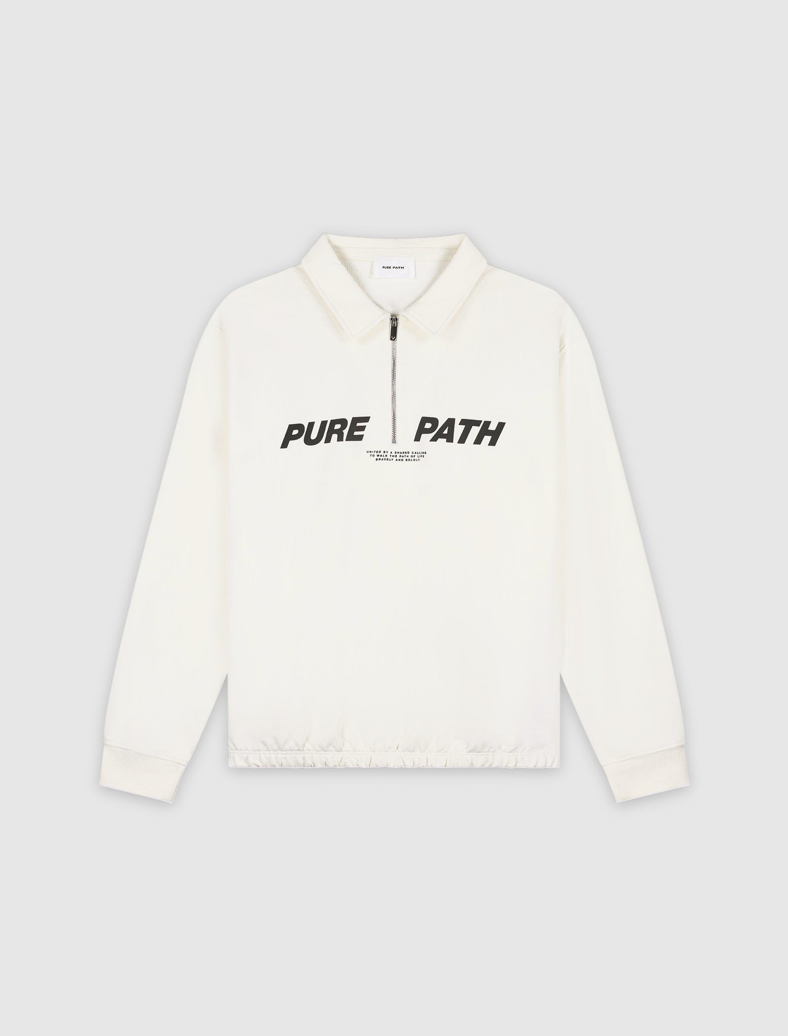 Half-zip Polo Sweater | Ecru