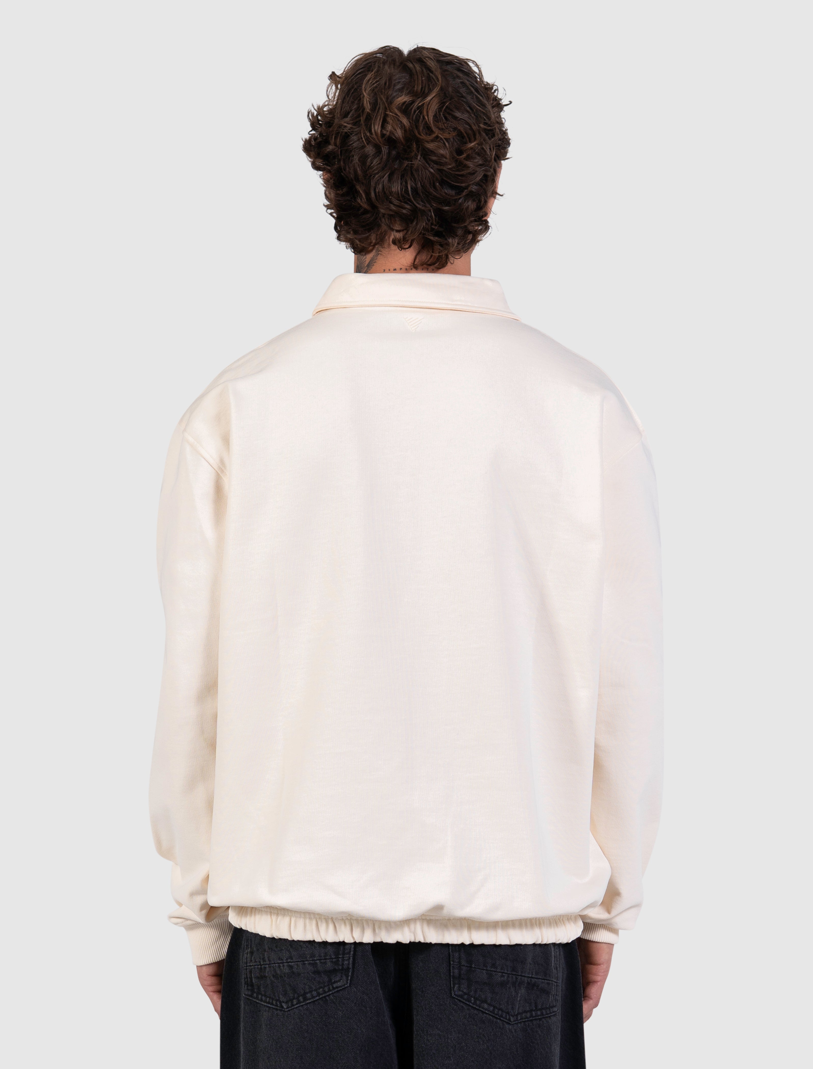 Half-zip Polo Sweater | Ecru