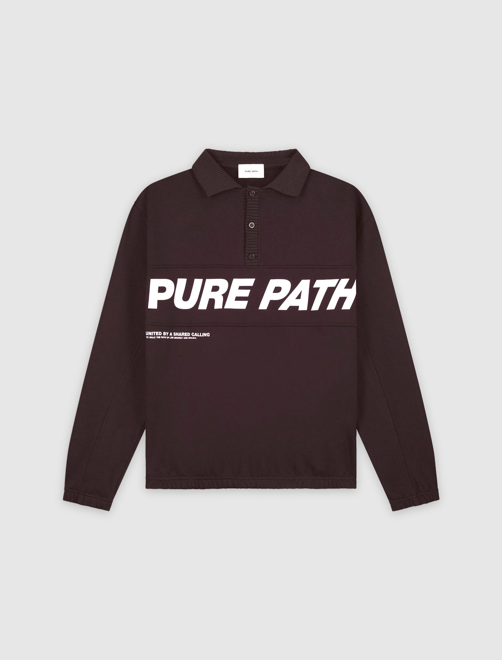 United Panel Polo Sweater | Dark Brown