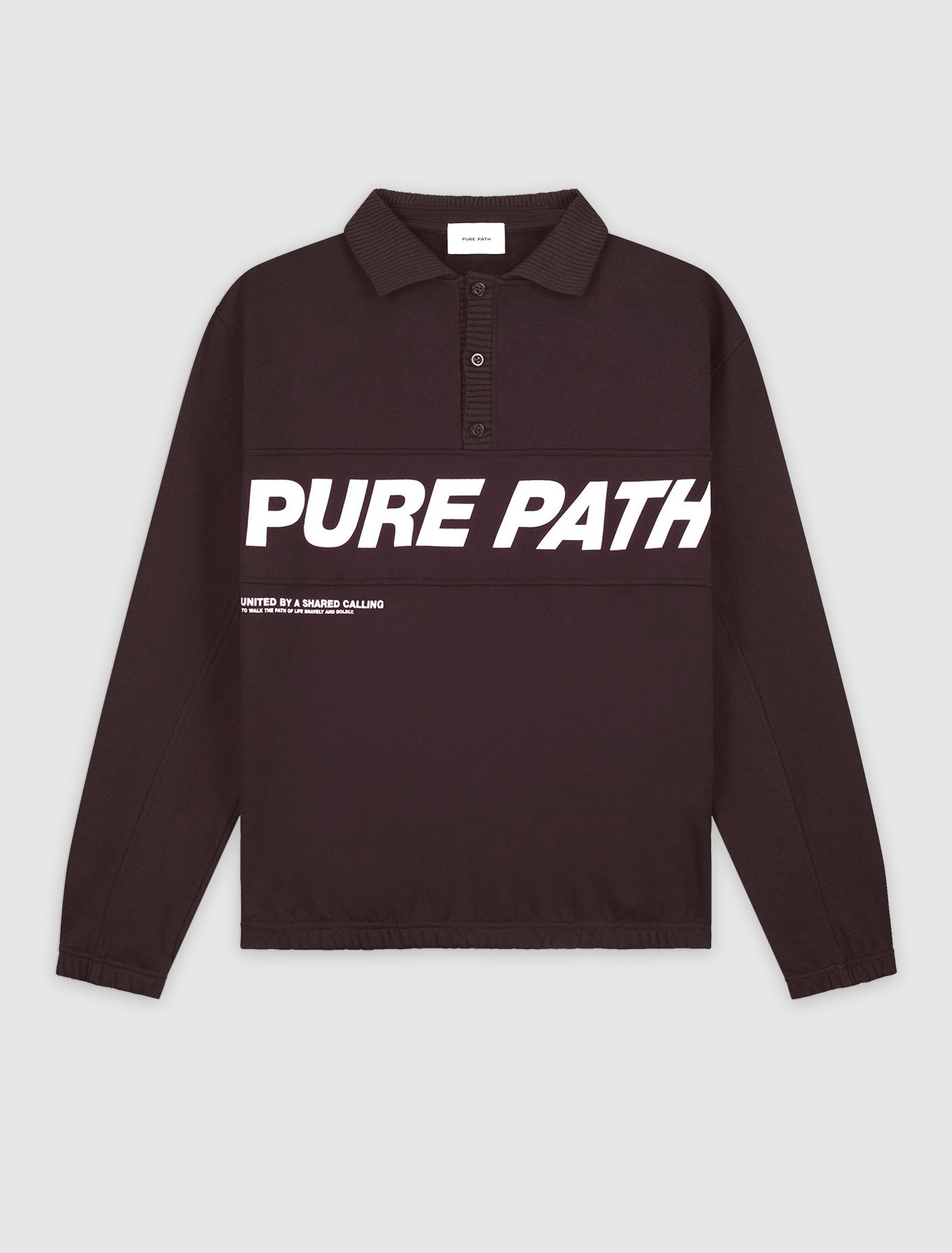 United Panel Polo Sweater | Dark Brown