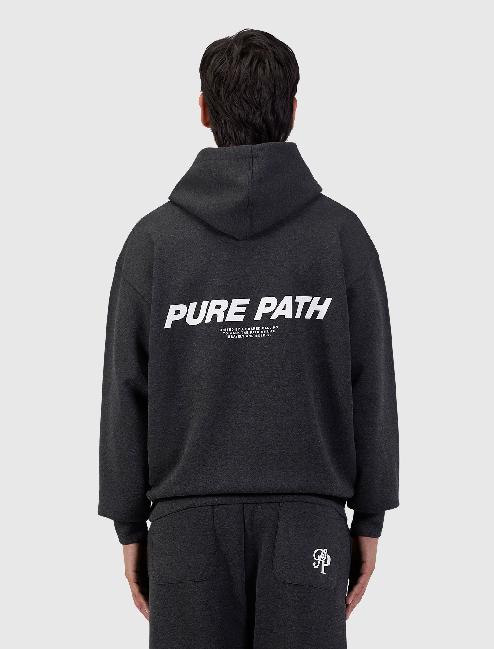 Initials Interlock Hoodie | Black