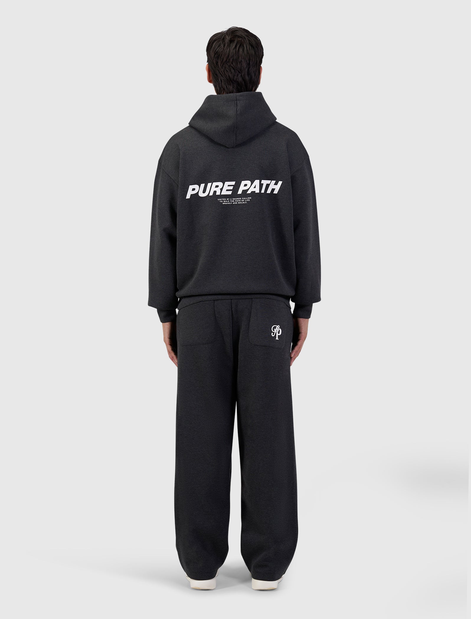 Initials Interlock Hoodie | Black