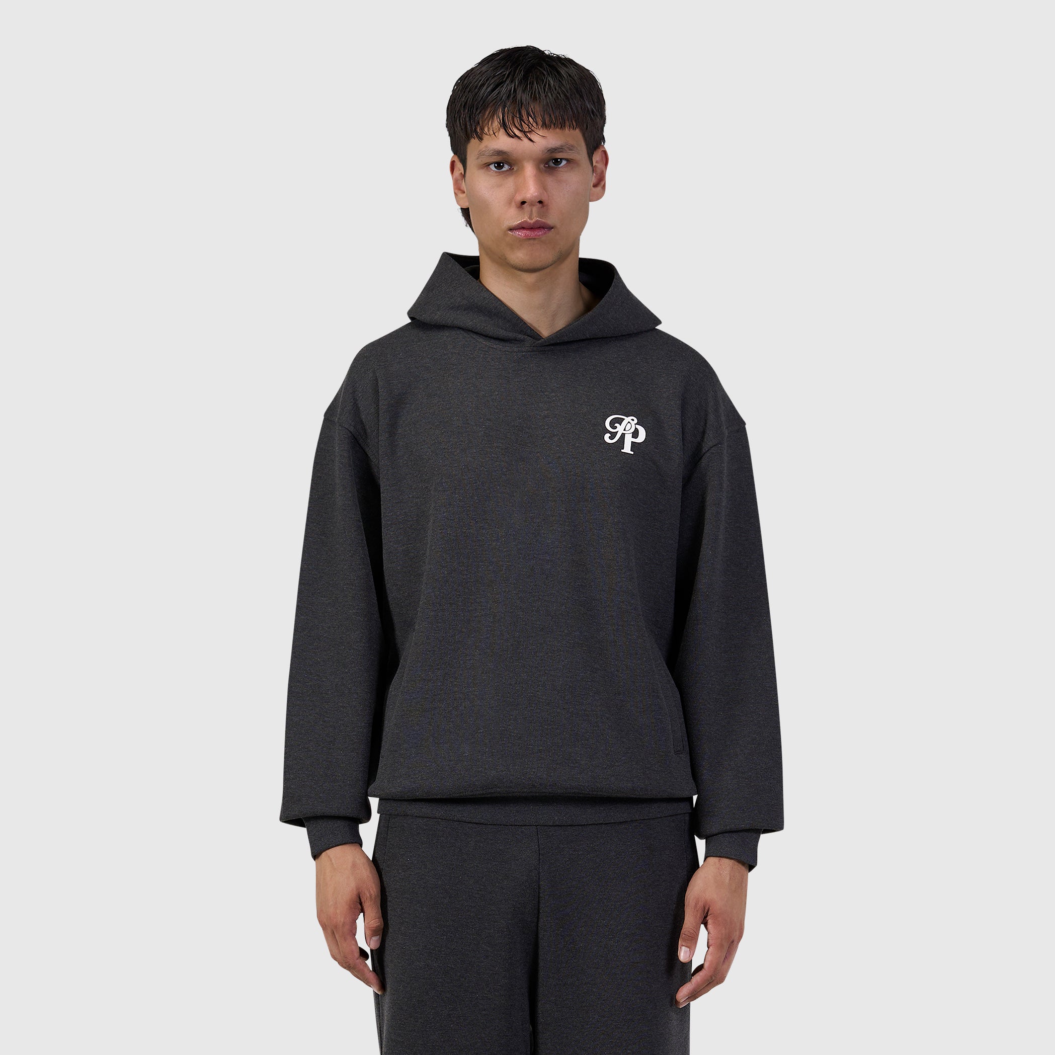 Initials Interlock Hoodie | Black
