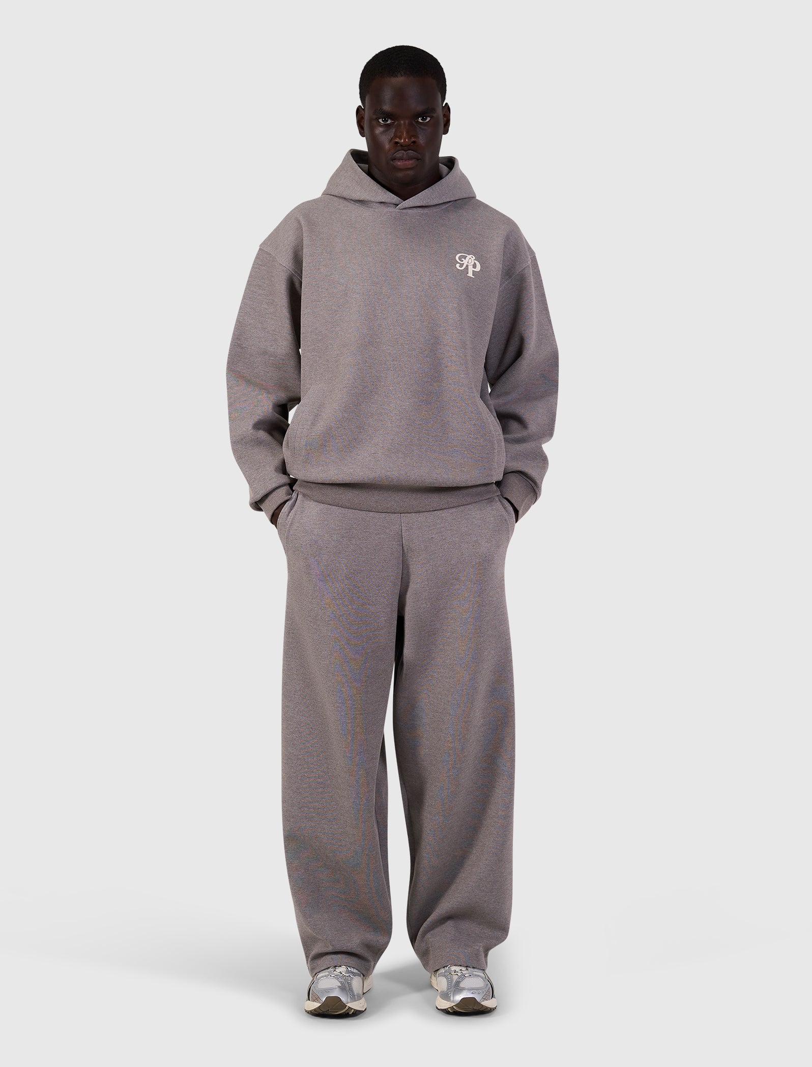 Initials Interlock Hoodie | Brown