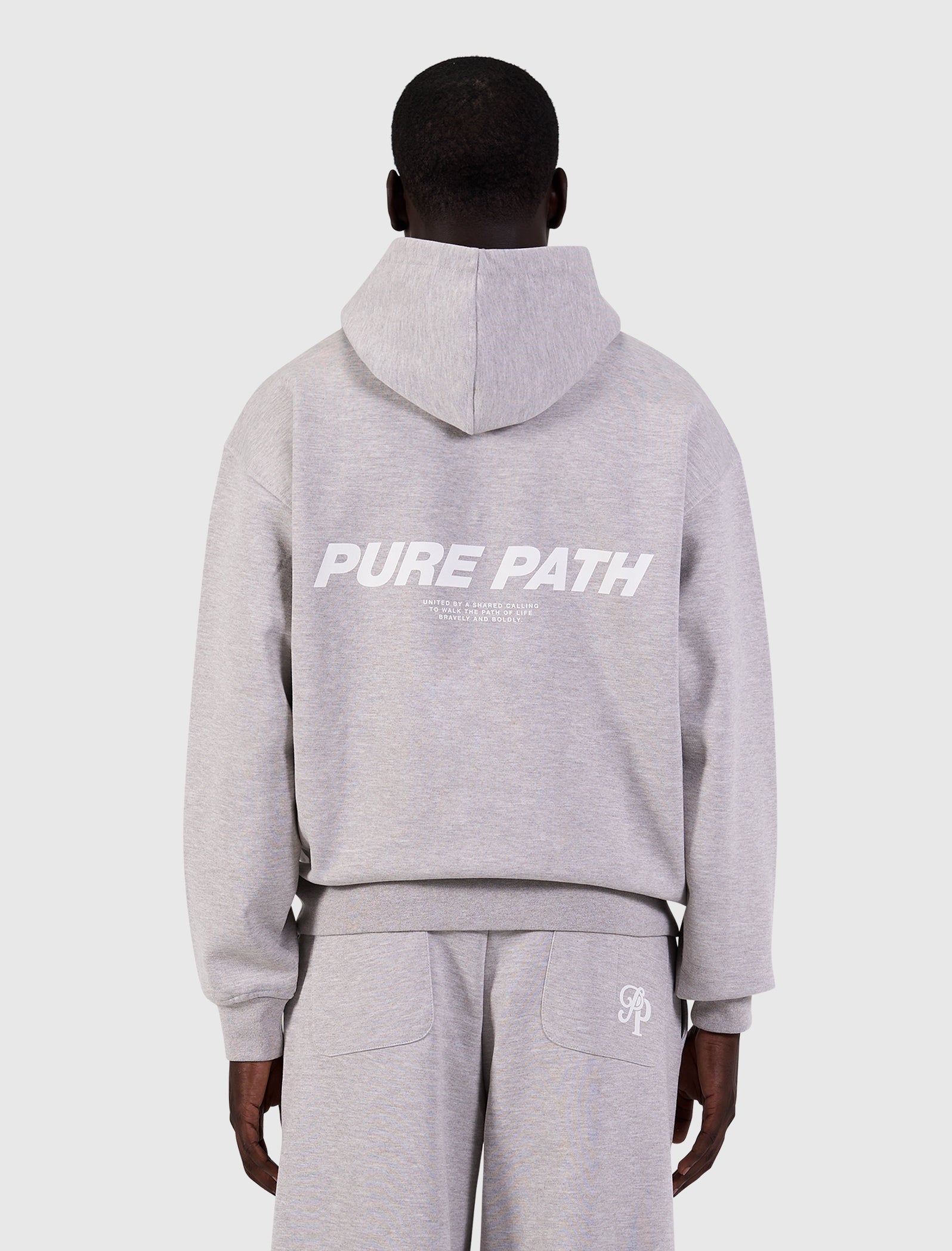 Initials Interlock Hoodie | Taupe